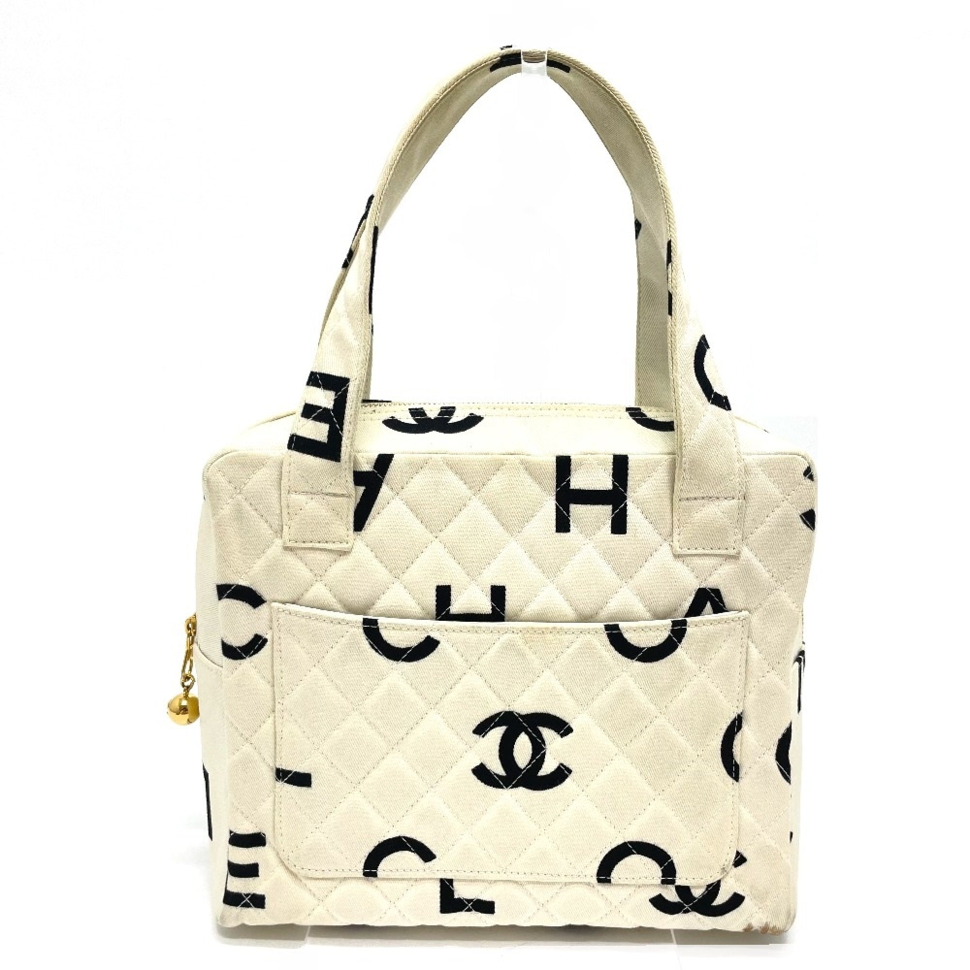 Chanel White Cotton Handbag (Pre-Owned)