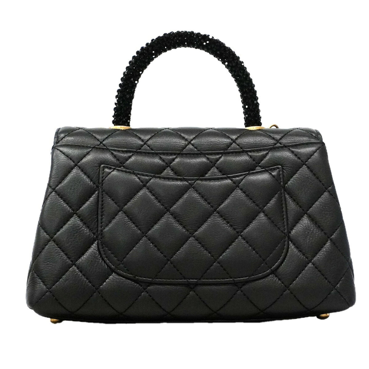 Chanel Black Leather Handbag (Pre-Owned)