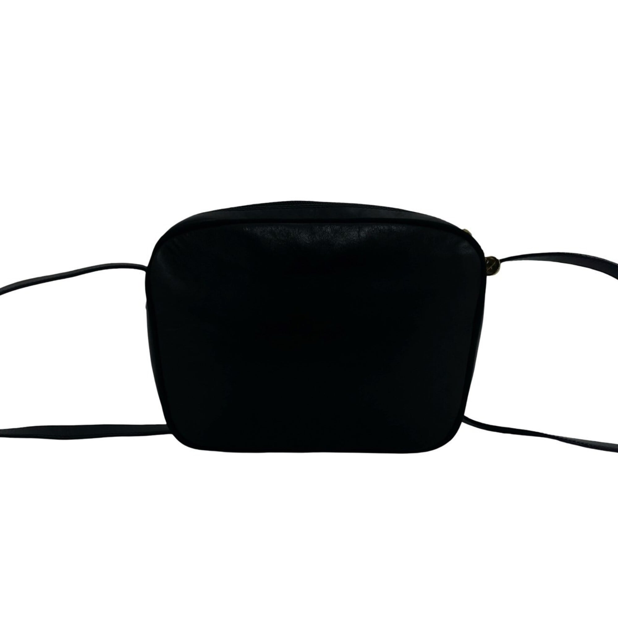 Salvatore Ferragamo Black Leather Pochette Shoulder Bag (Pre-Owned)