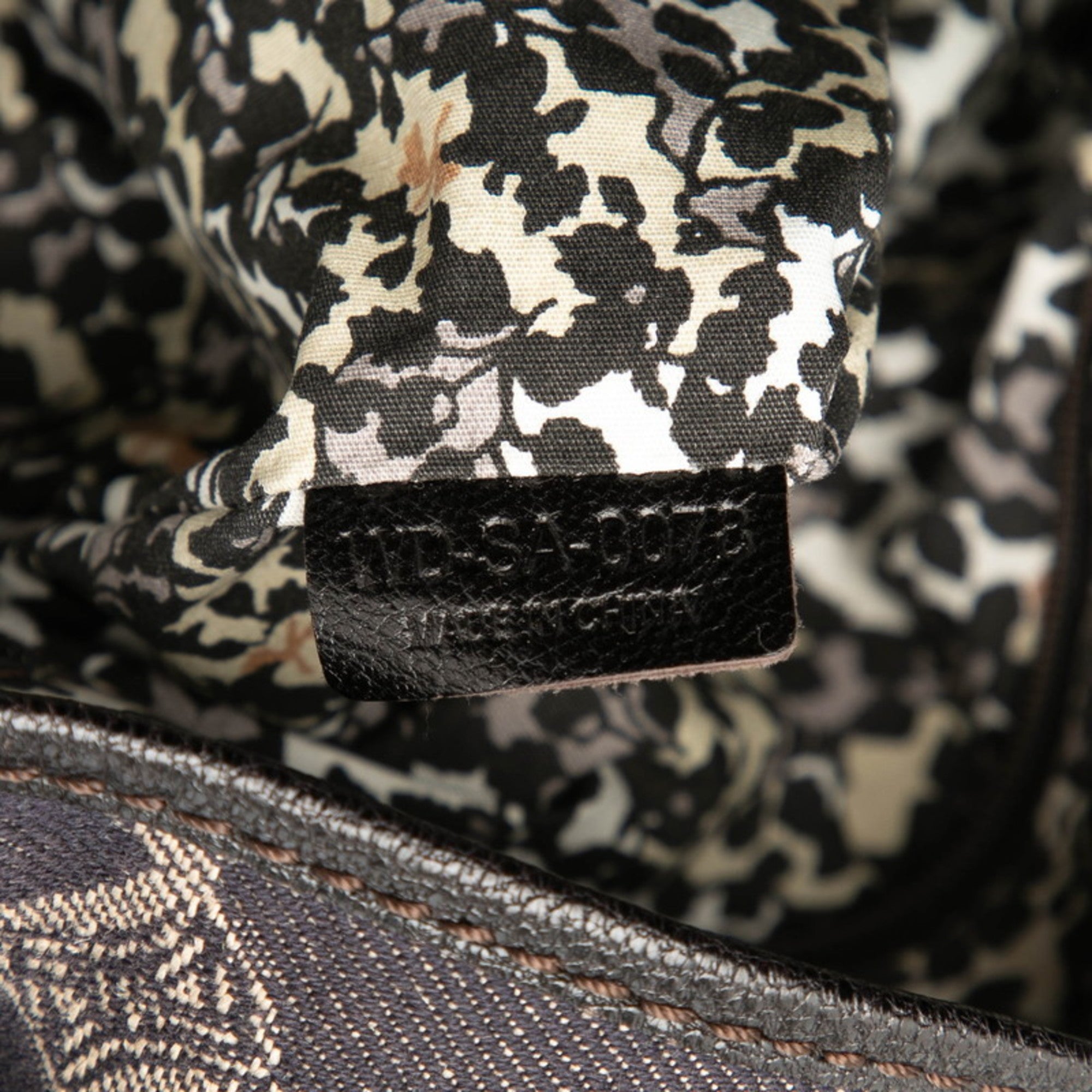 Celine Black Denim Leather Handbag Tote Bag (Pre-Owned)