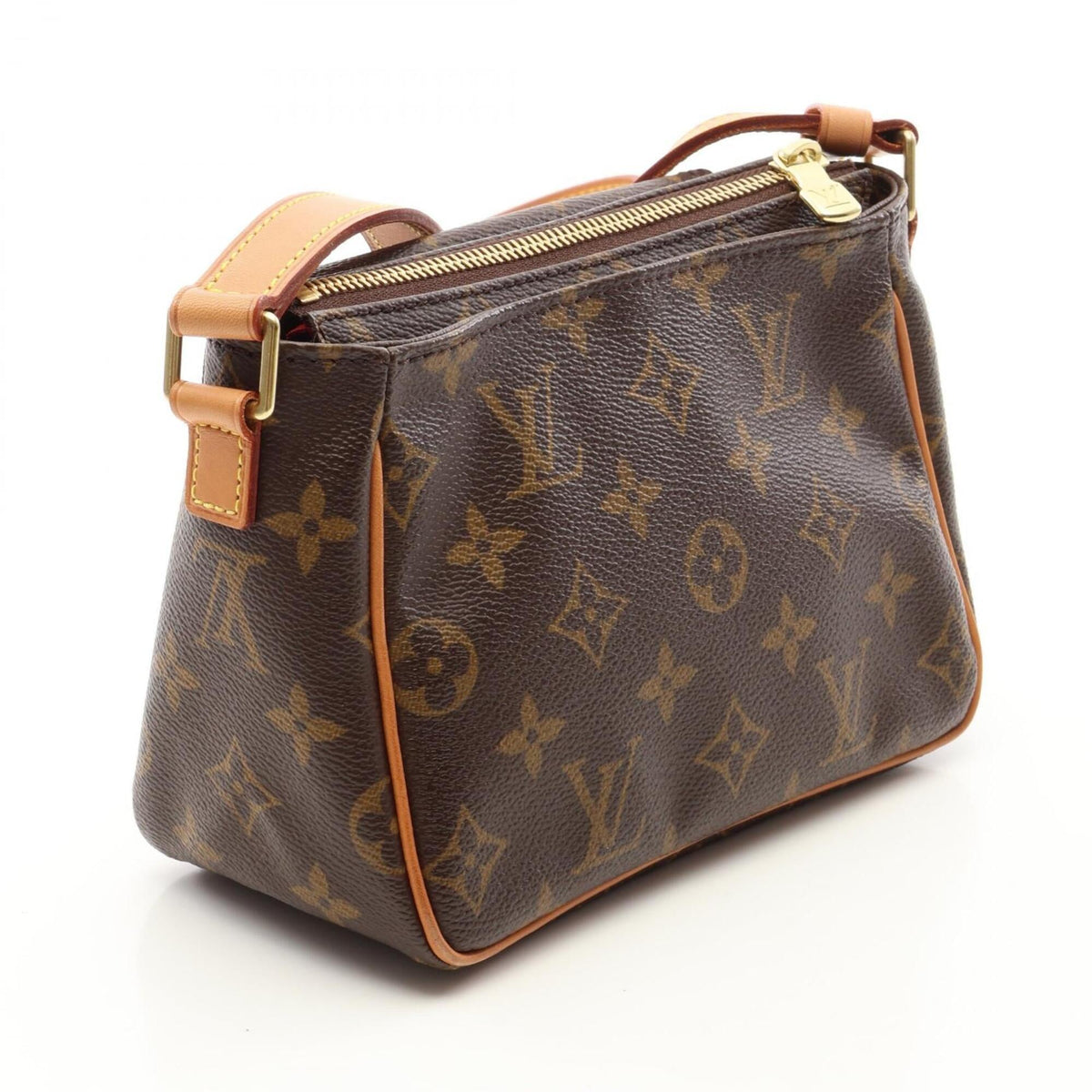 Louis Vuitton Brown Monogram Coated Canvas Leather Handbag Shoulder Bag (Pre-Owned)