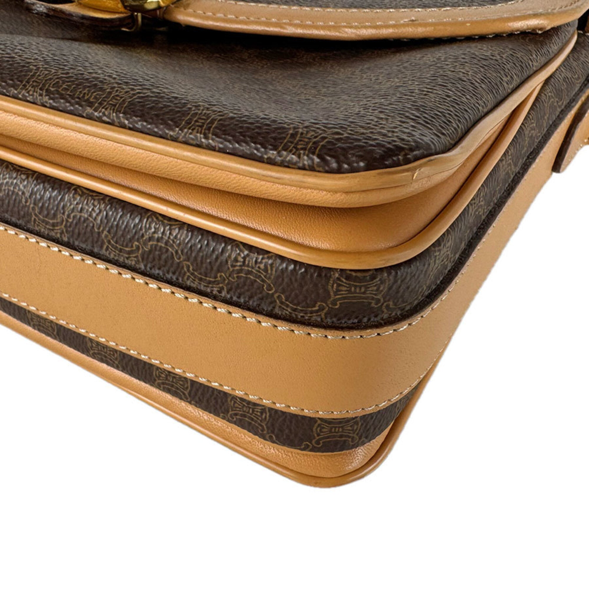 Celine Brown Pvc Leather Shoulder Bag (Pre-Owned)