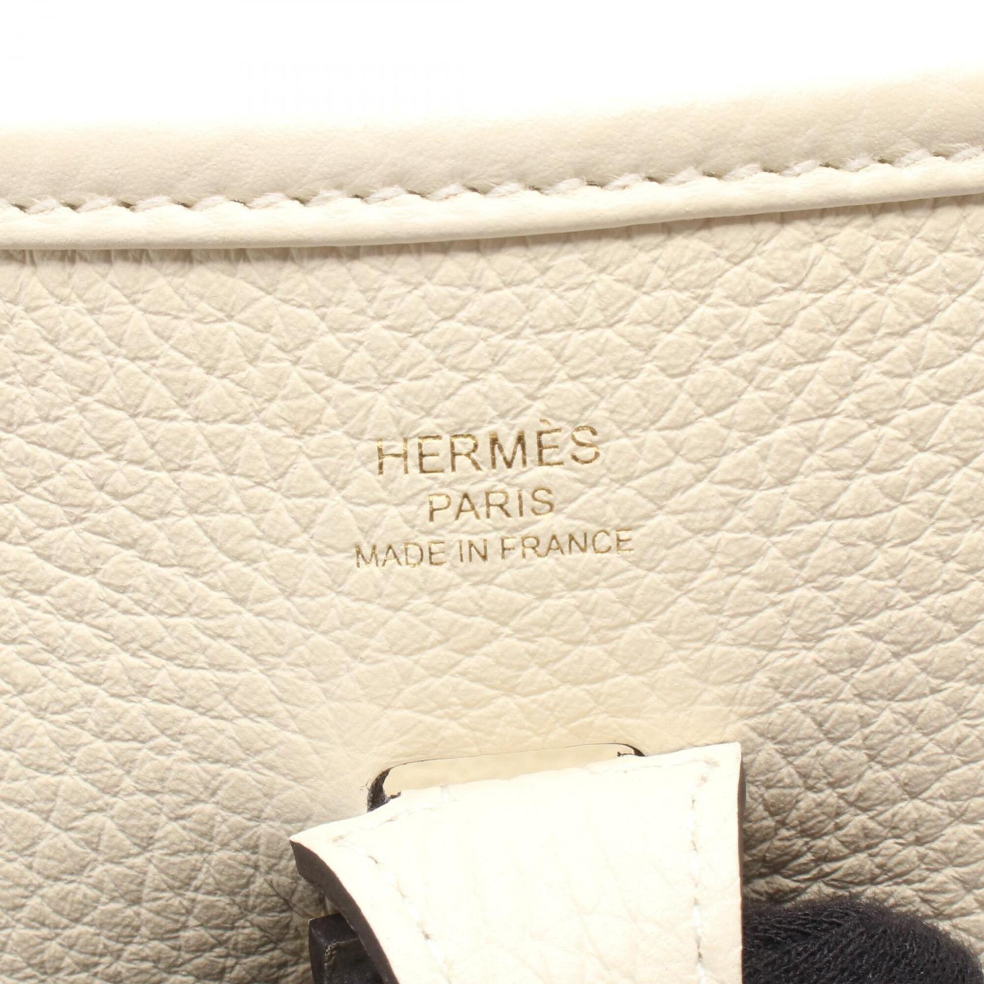 Hermes White Taurillon Clemence Leather Shoulder Bag (Pre-Owned)