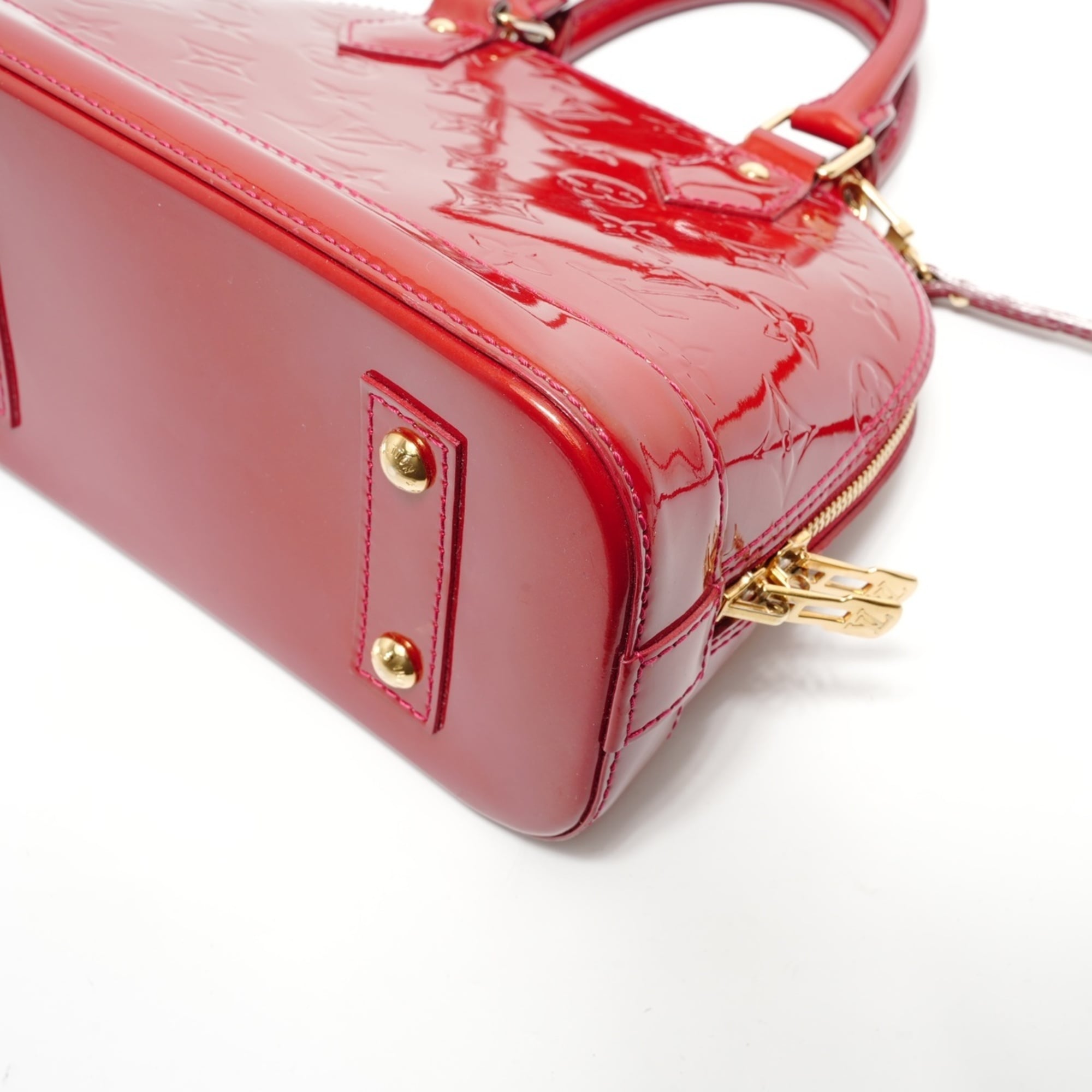 Louis Vuitton Monogram Red Color Monogram Vernis Handbag (Pre-Owned)