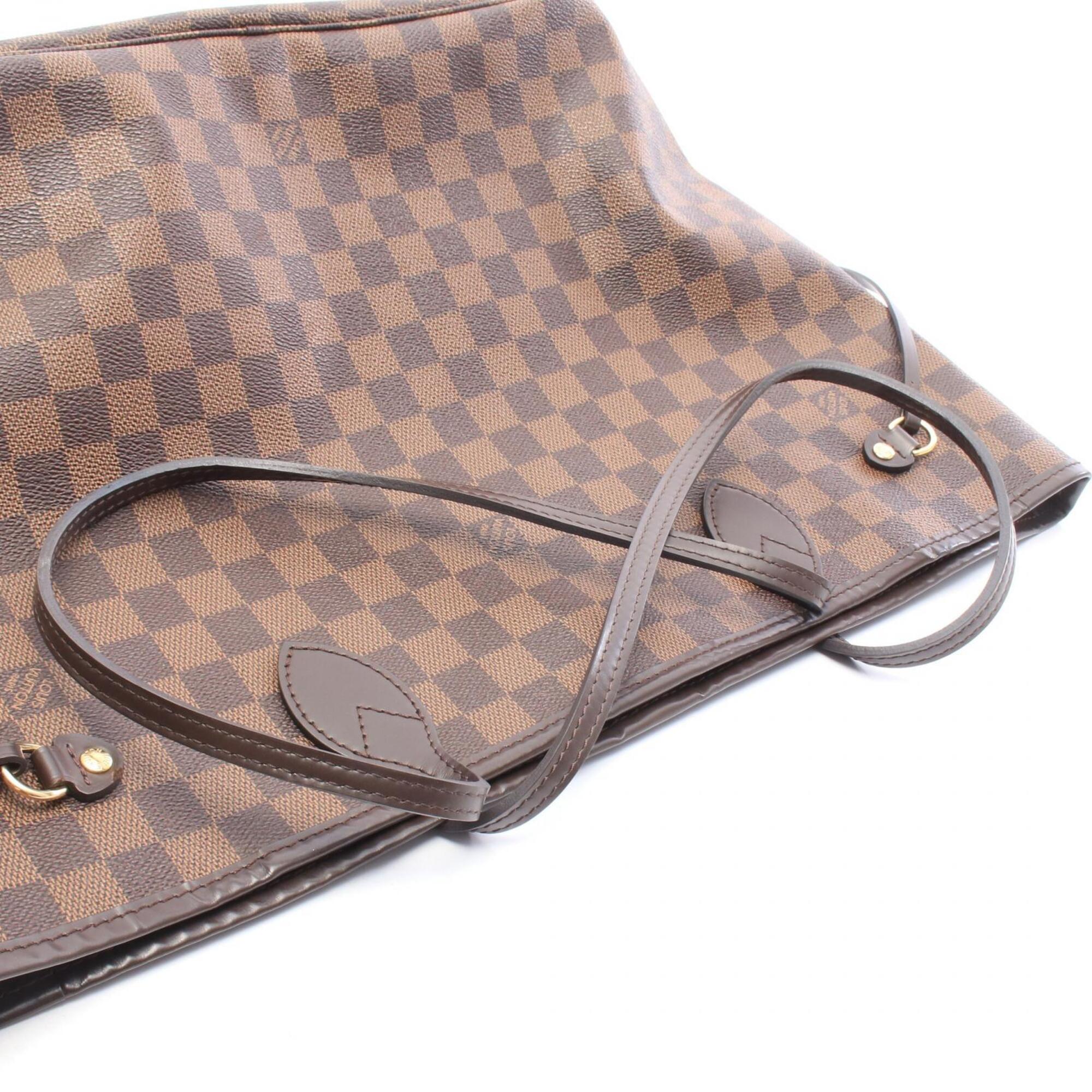 Louis Vuitton Brown Coated Canvas Leather Handbag Tote Bag (Pre-Owned)