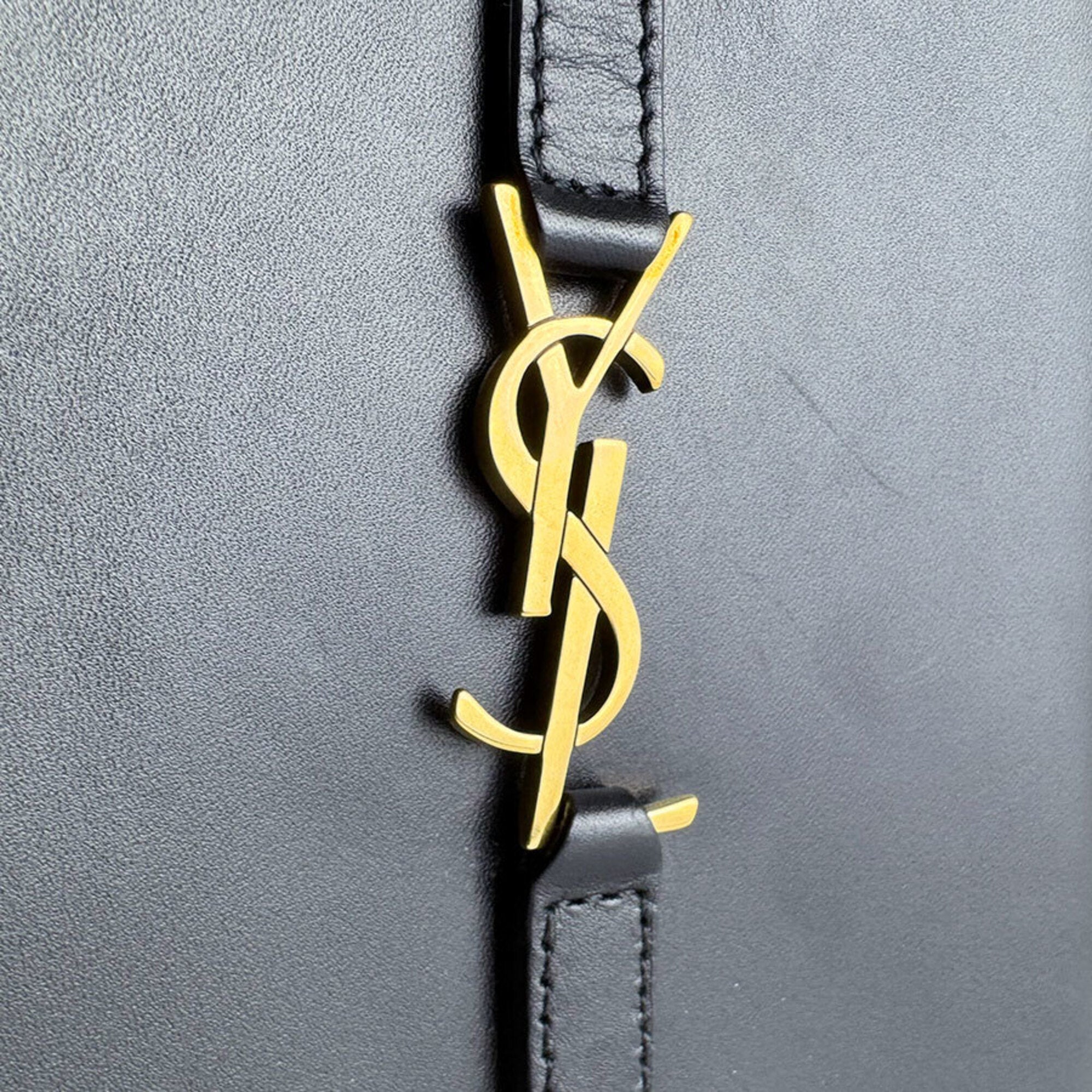 Saint Laurent Black Leather Shoulder Bag (Pre-Owned)