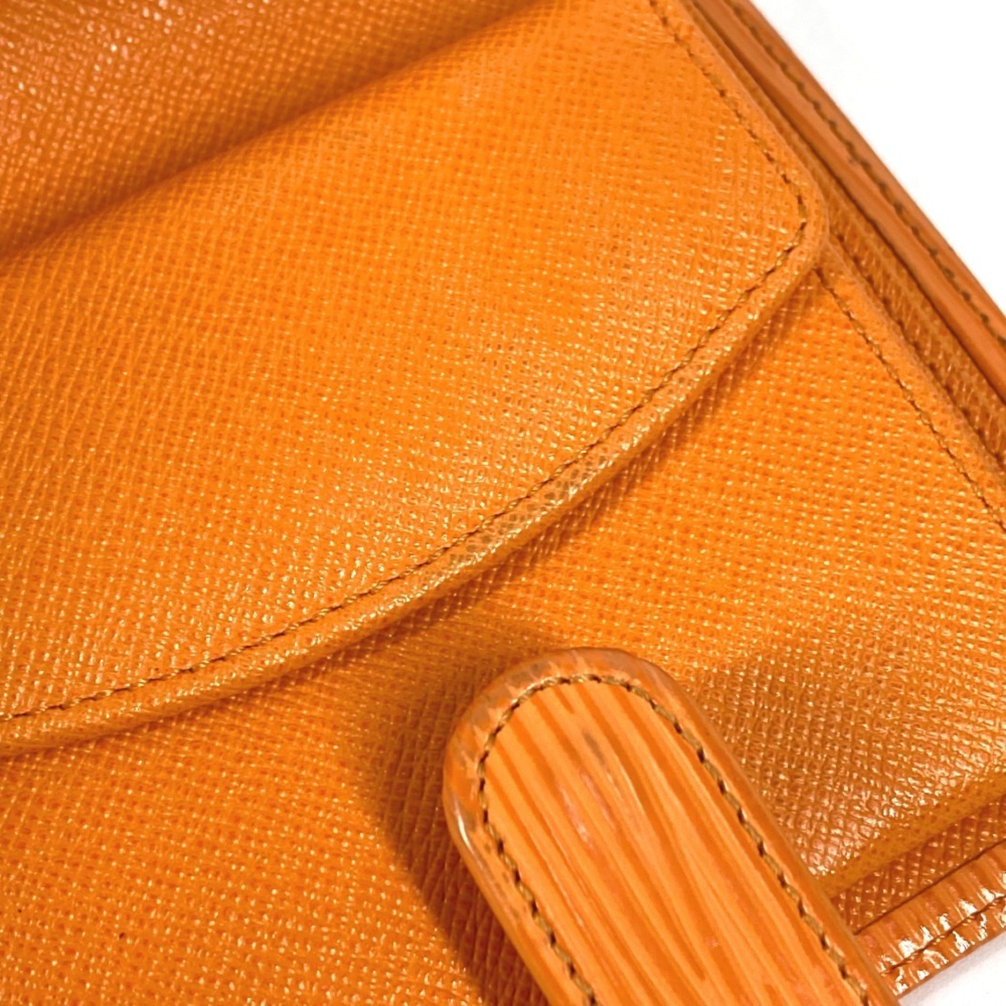 Louis Vuitton Epi Orange Epi Leather Wallet (Bi-Fold) (Pre-Owned)