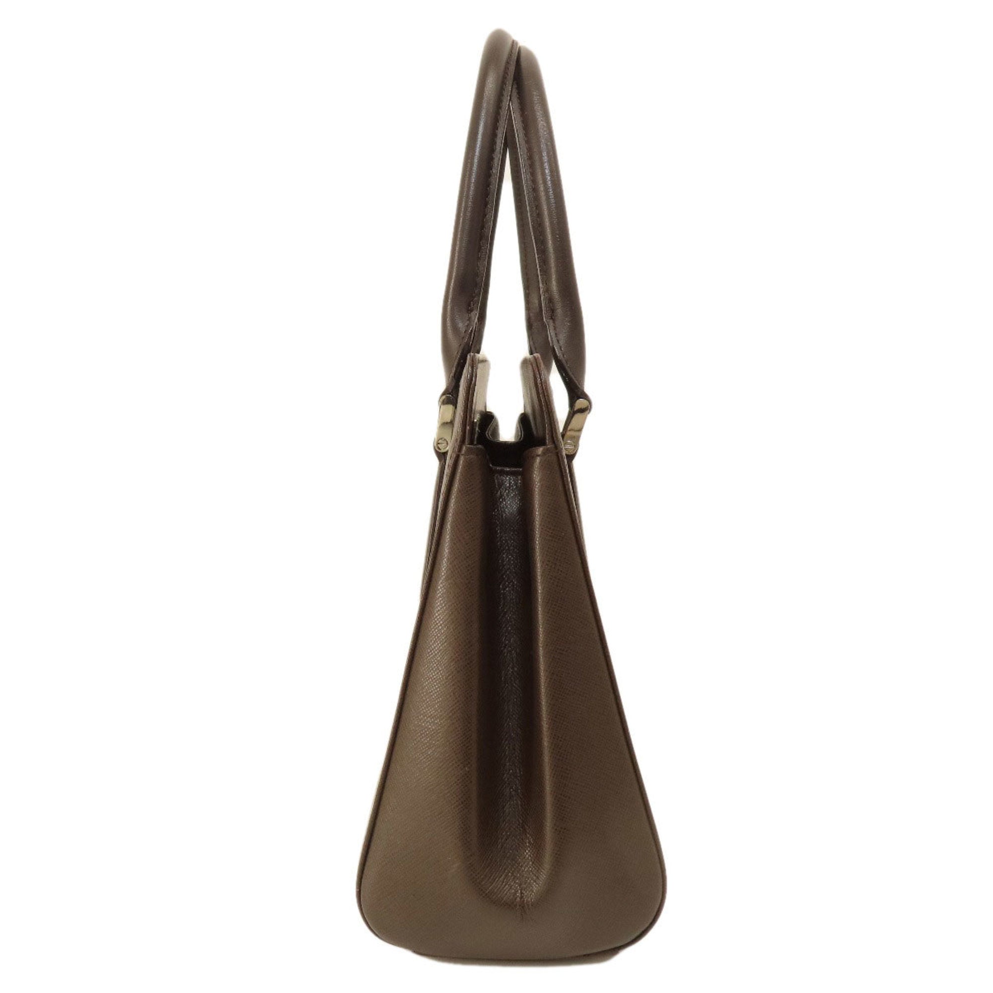 Burberry Dark Brown Leather Handbag (Pre-Owned)