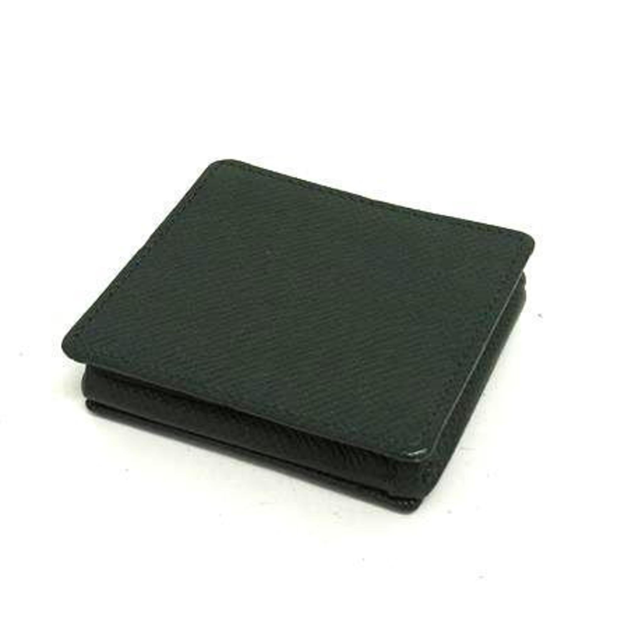 Louis Vuitton Episea Green Taiga Leather Coin Purse/Coin Case (Pre-Owned)