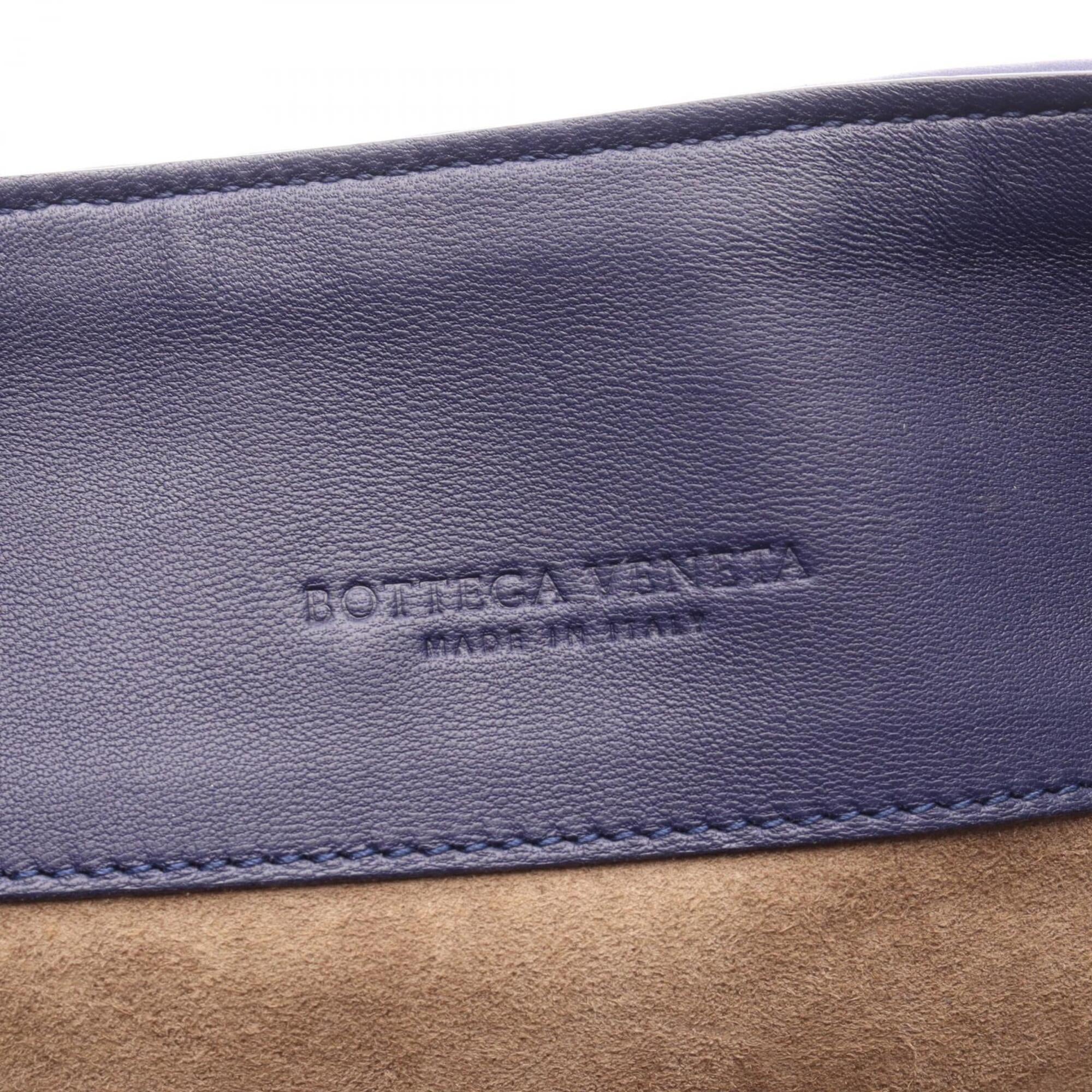 Bottega Veneta Purple Leather Handbag Shoulder Bag (Pre-Owned)