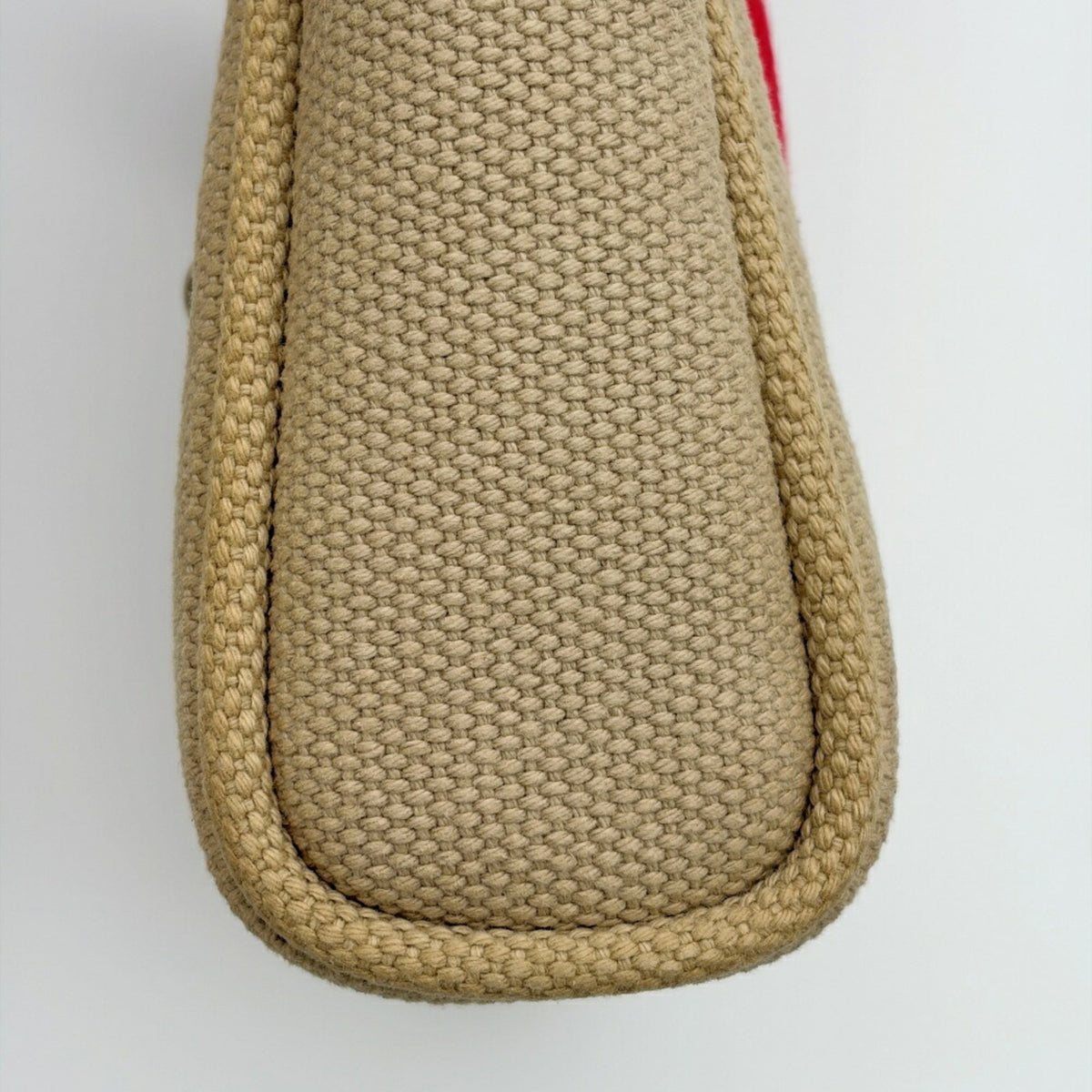 Louis Vuitton Antigua Beige Red Color Canvas Tote Bag (Pre-Owned)