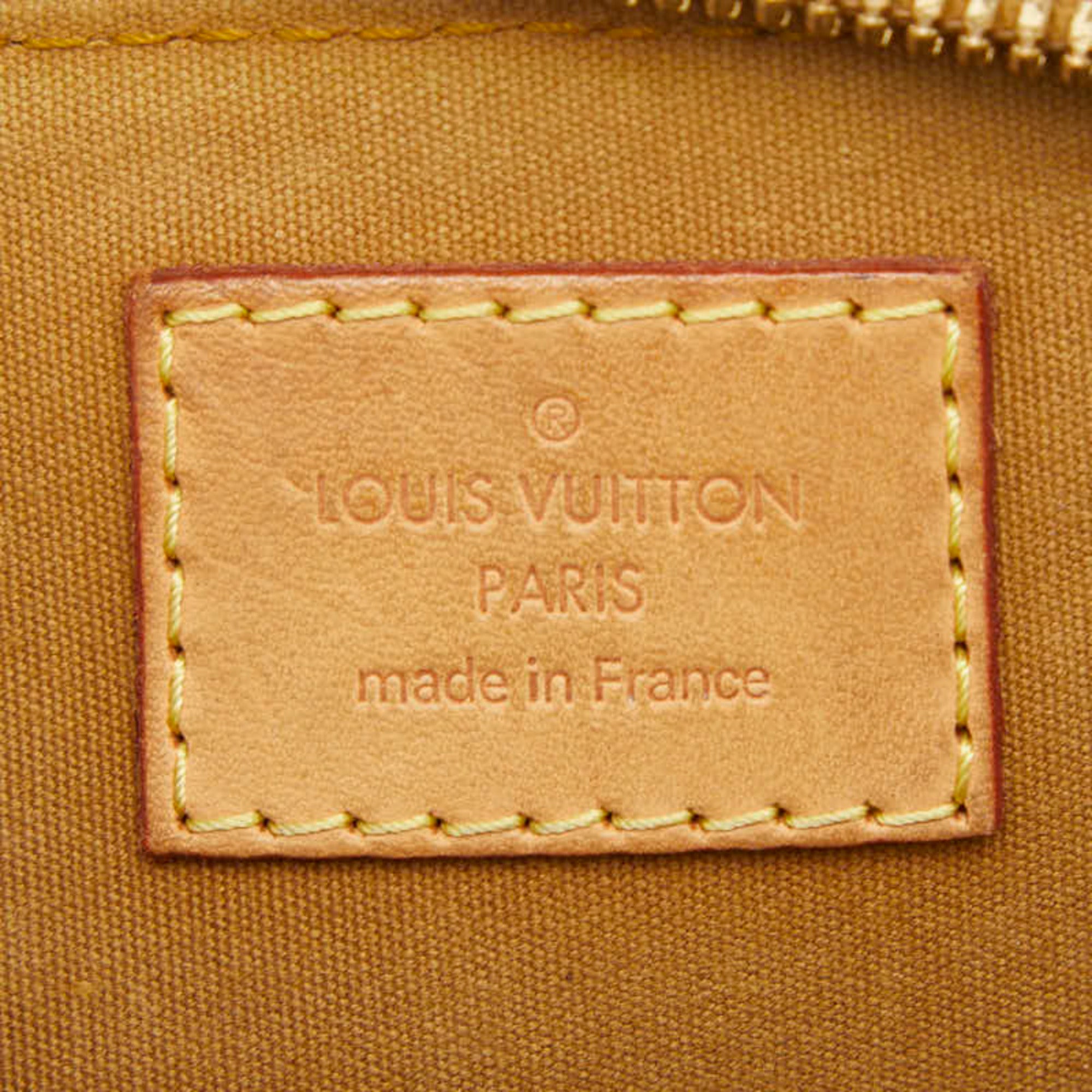 Louis Vuitton Brown Olive Patent Leather Handbag Shoulder Bag (Pre-Owned)