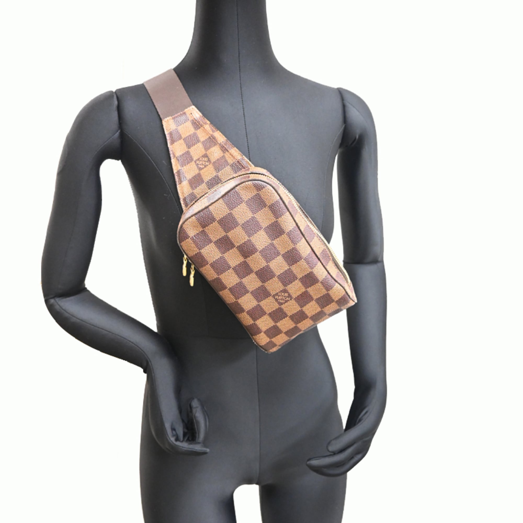 Louis Vuitton Brown Damier Canvas Sling Bag (Pre-Owned)