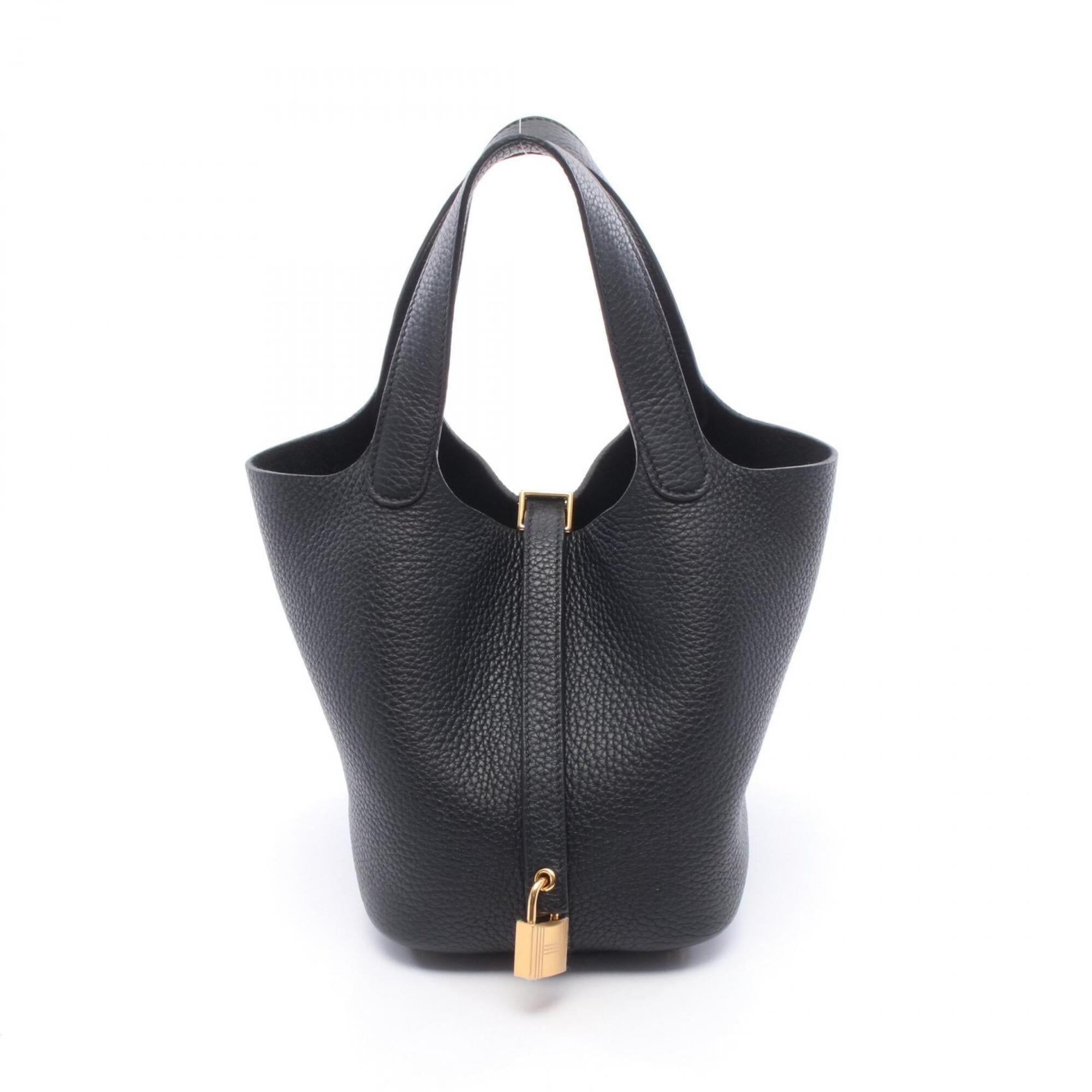 Hermes Black Taurillon Clemence Leather Handbag (Pre-Owned)
