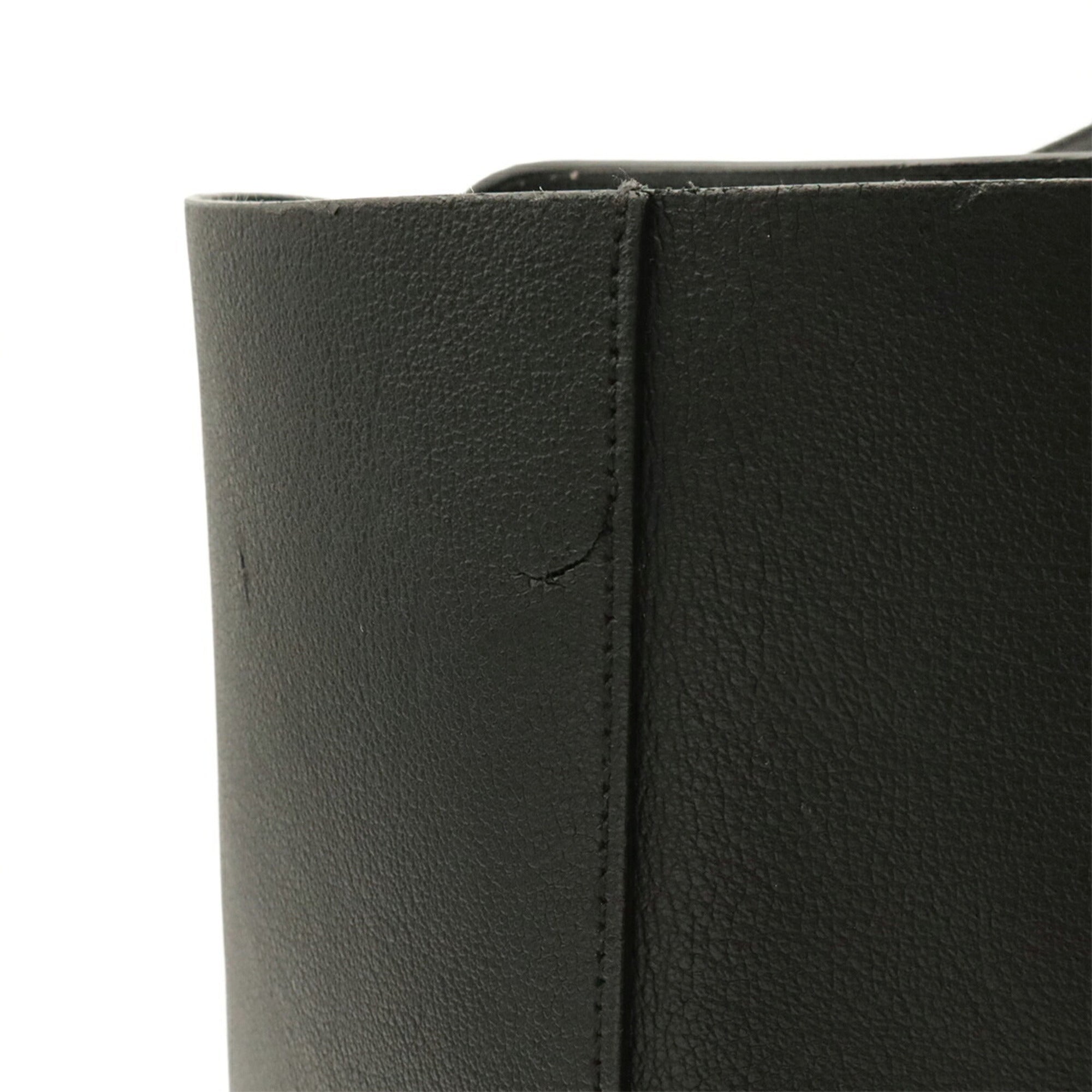 Yves Saint Laurent Black Leather Tote Bag (Pre-Owned)