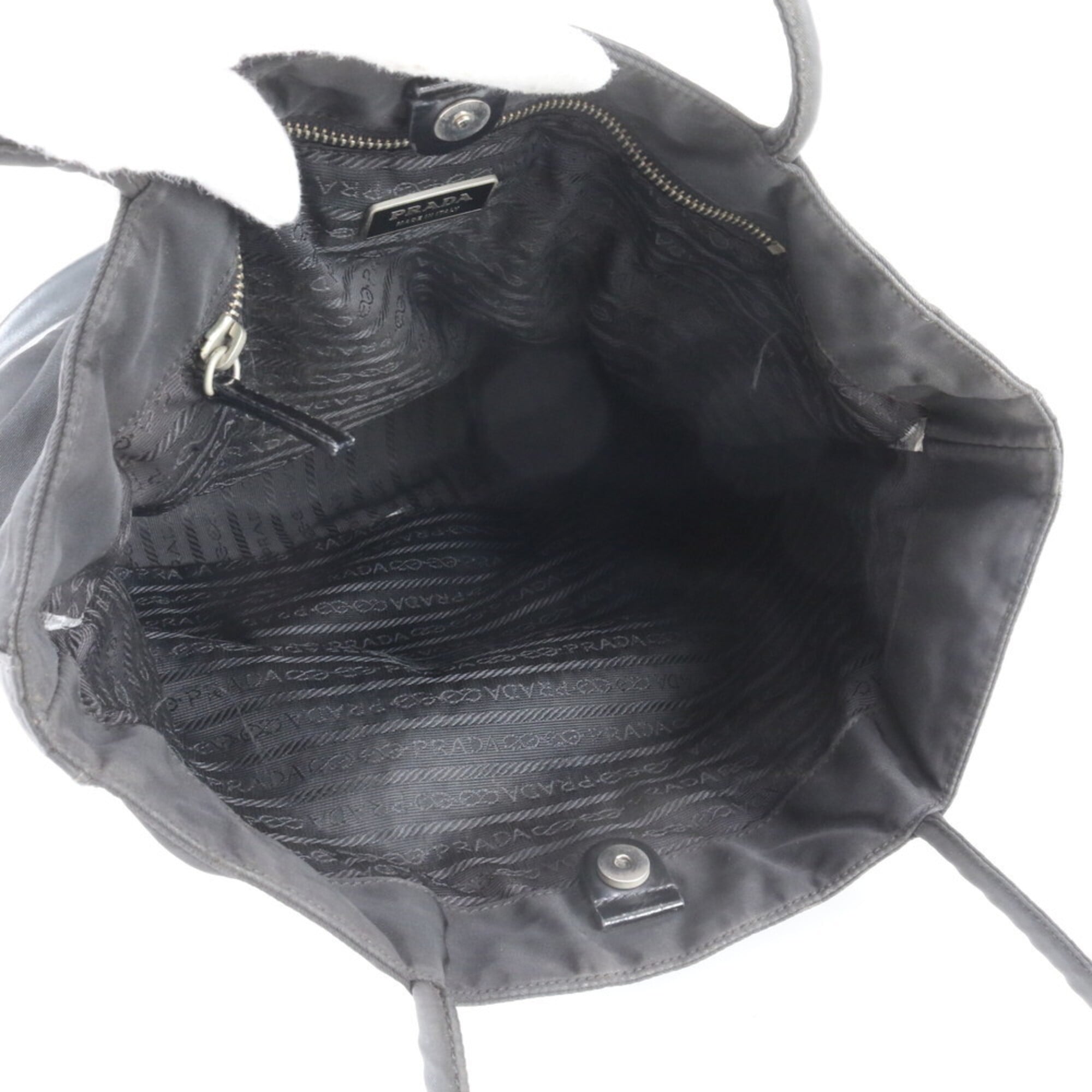 Prada Black Nylon Handbag Tote Bag (Pre-Owned)