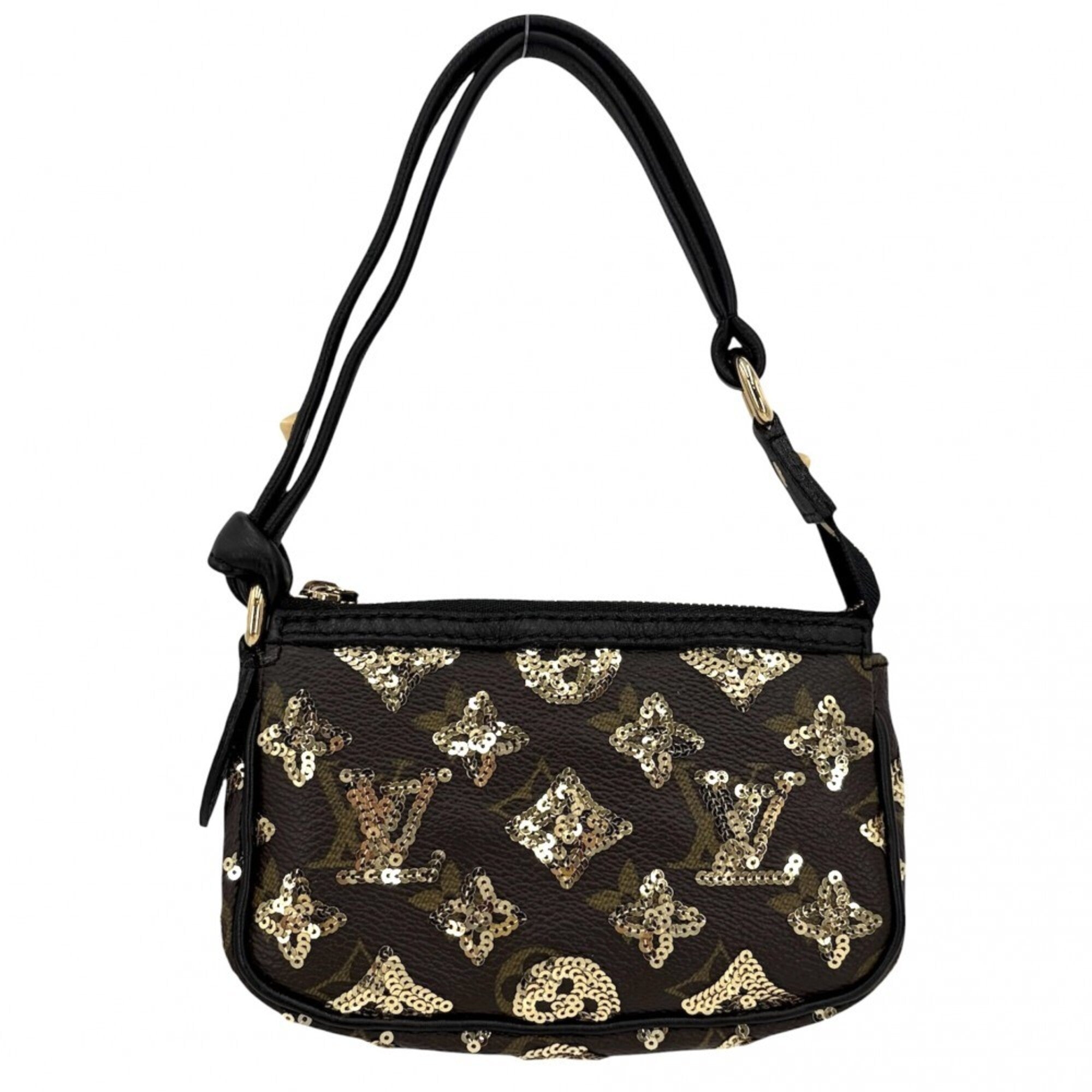 Louis Vuitton Black Brown Monogram Eclipse Leather Handbag (Pre-Owned)