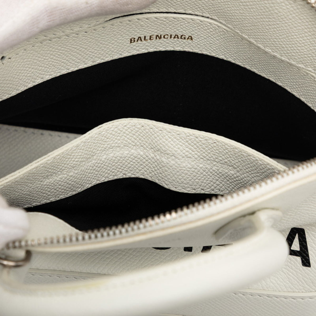 Balenciaga White Leather Handbag Shoulder Bag (Pre-Owned)