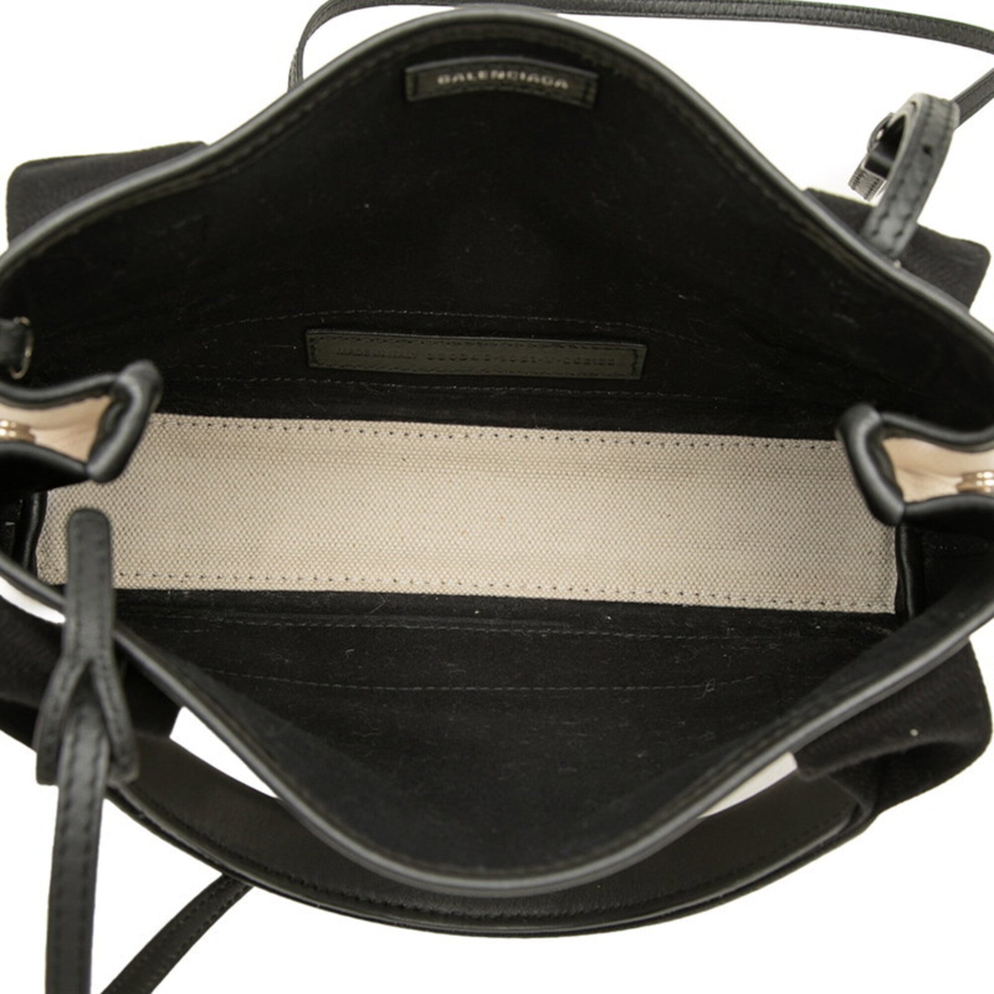 Balenciaga Black Ivory Ivory Handbag Pouch Shoulder Bag (Pre-Owned)