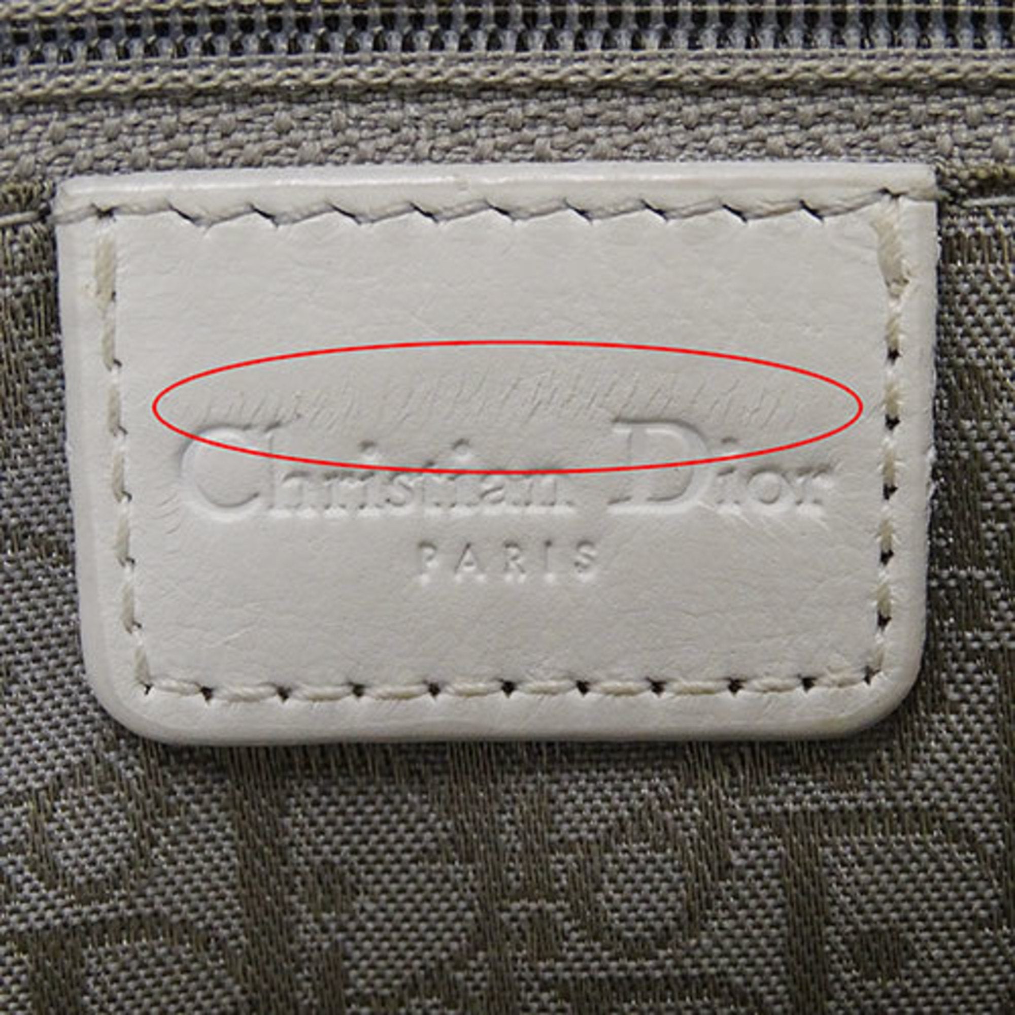 Christian Dior White Leather Handbag (Pre-Owned)