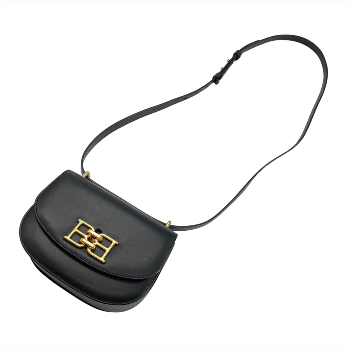 Bally Black Leather Crossbody Bag Shoulder Bag (Pre-Owned)