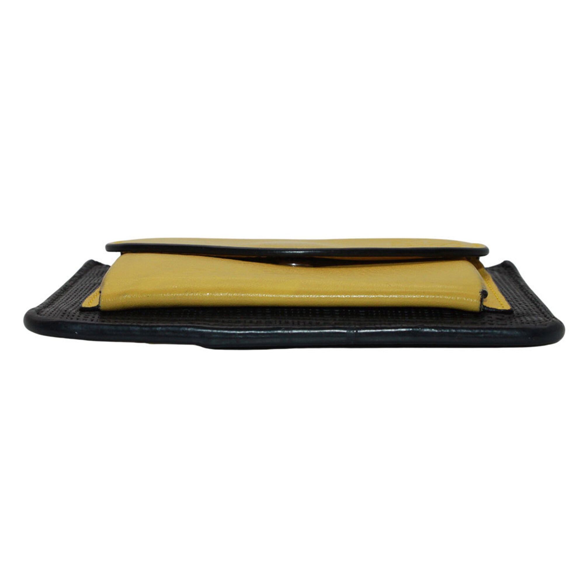 Loewe Yellow Leather Coin Purse/Coin Case (Pre-Owned)