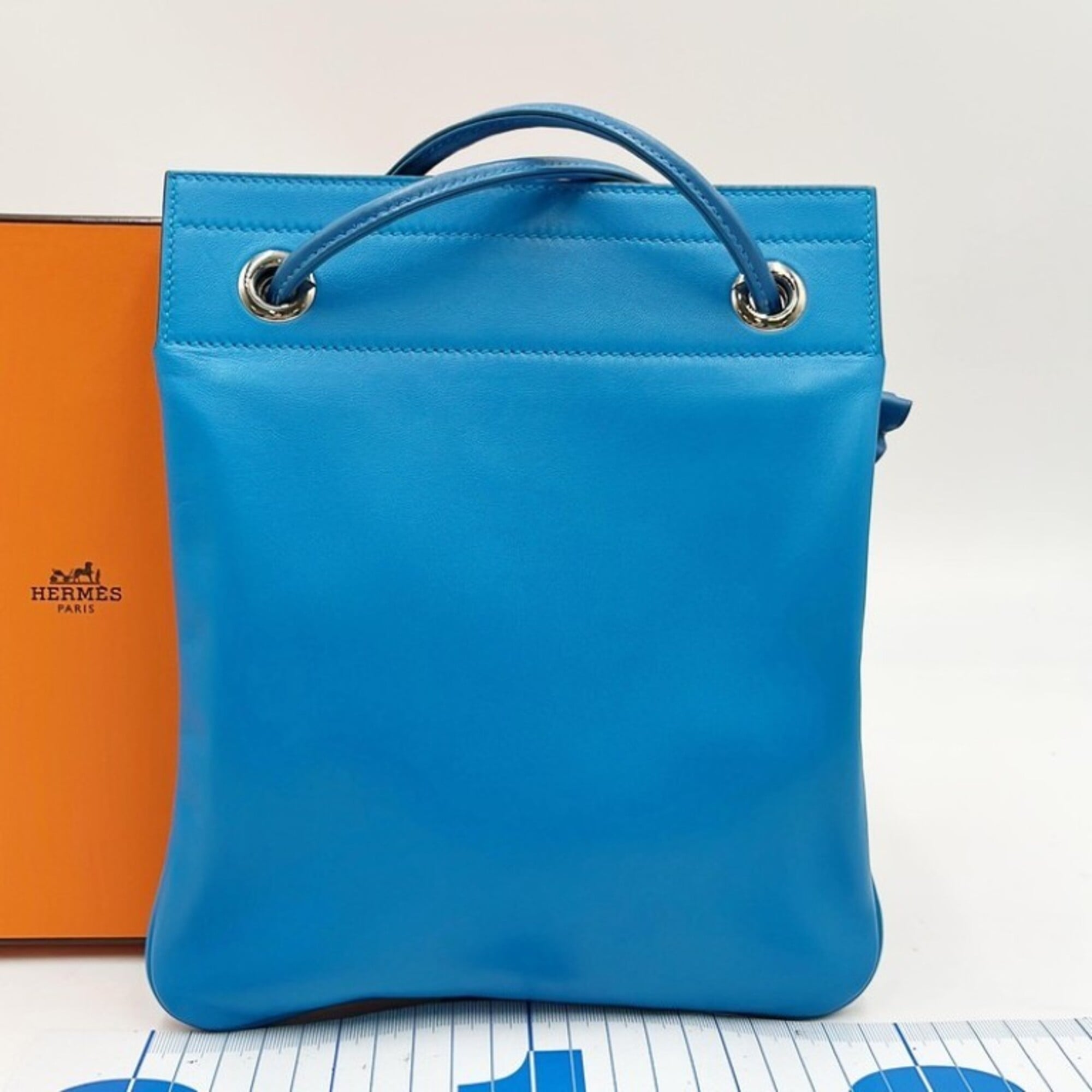 Hermes Blue Swift Leather Pochette Shoulder Bag (Pre-Owned)