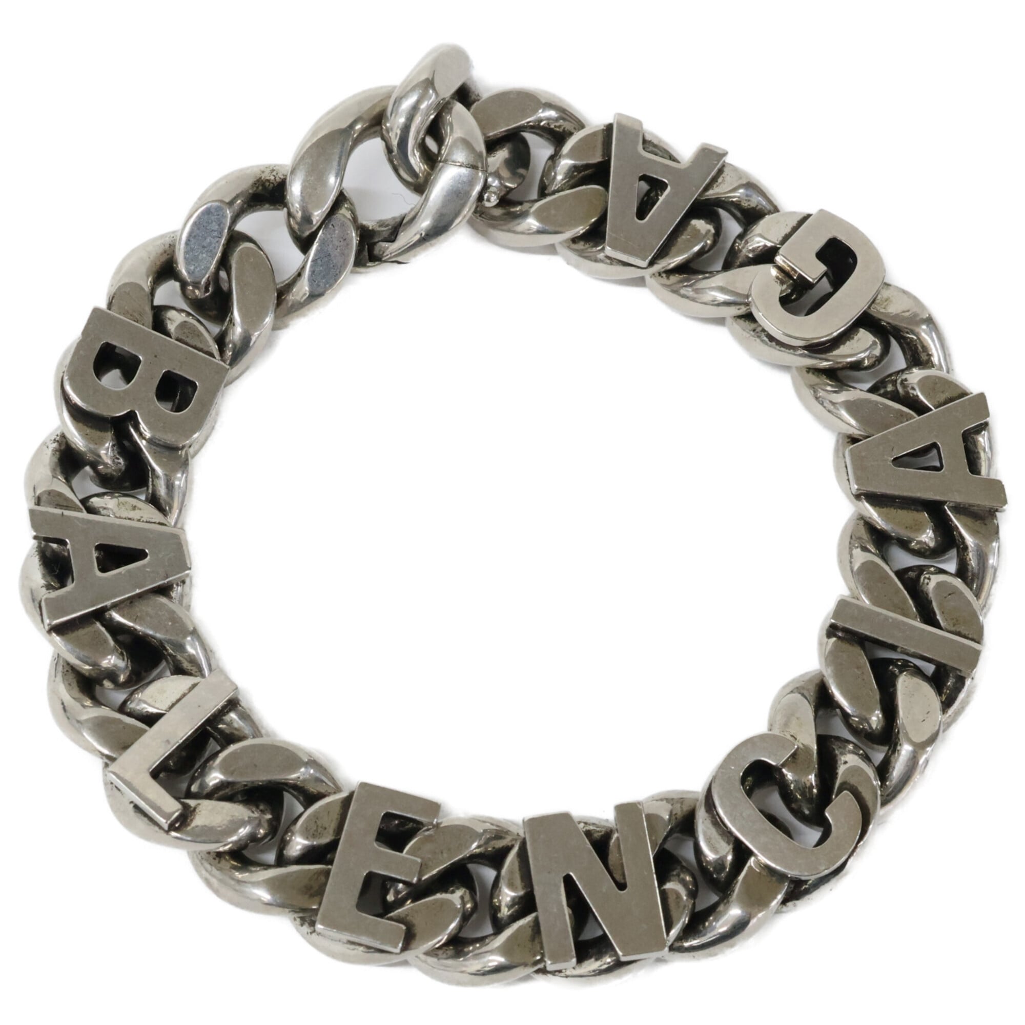 Balenciaga Silver Brass Charm Bracelet (Pre-Owned)