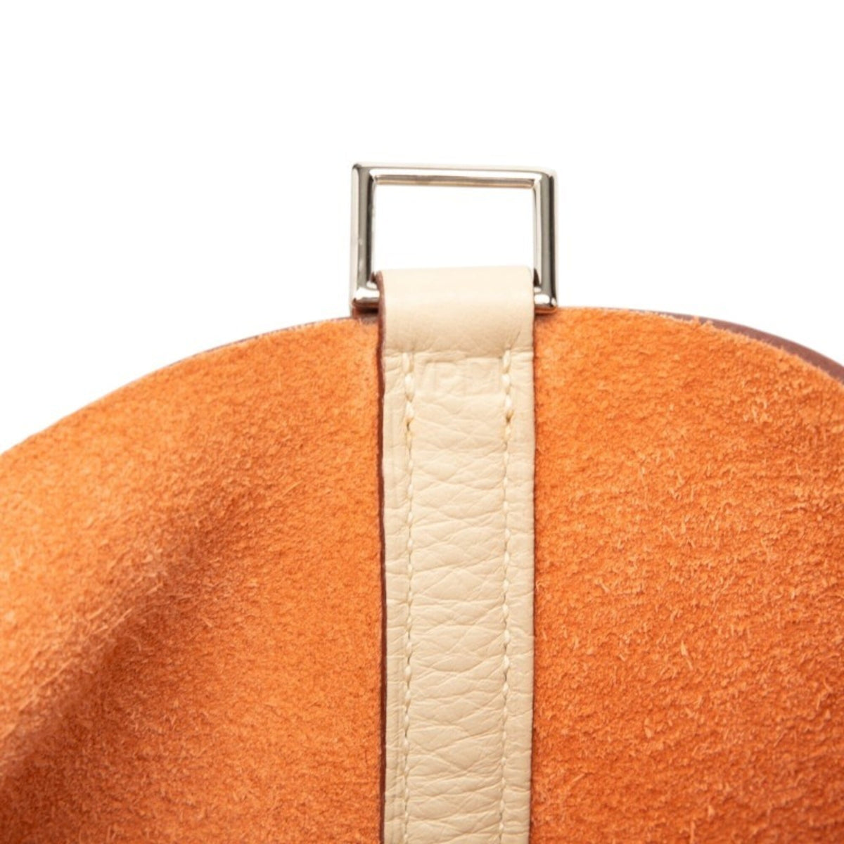 Hermes Ivory Orange Taurillon Clemence Leather Handbag (Pre-Owned)