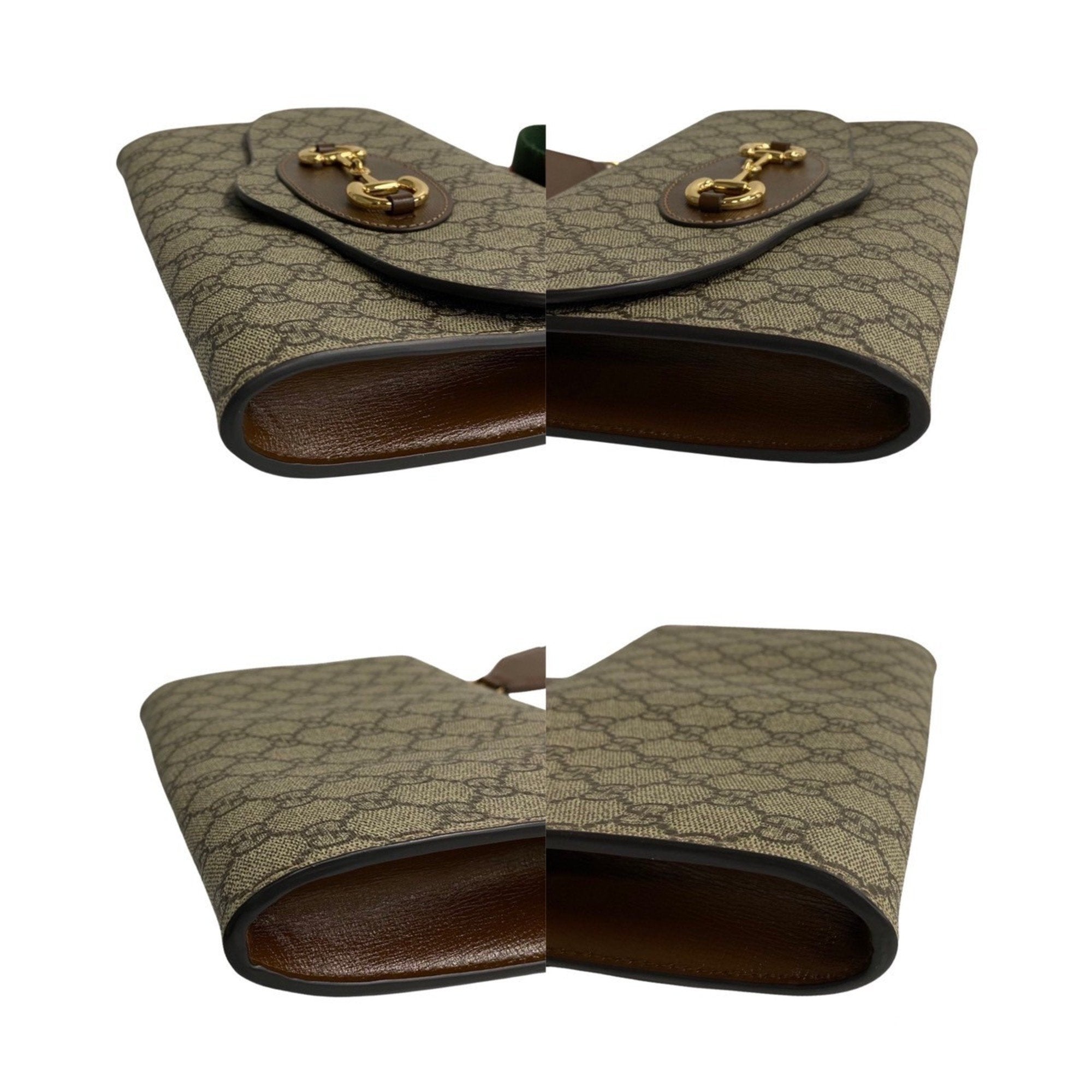 Gucci Brown Gold Pvc Leather Shoulder Bag (Pre-Owned)