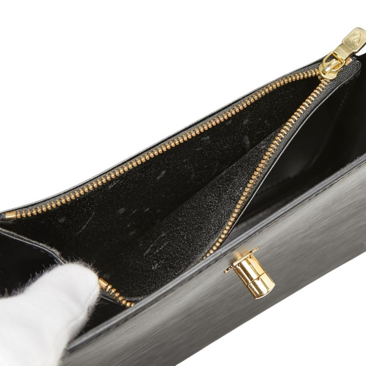 Louis Vuitton Black Noir Leather Handbag (Pre-Owned)