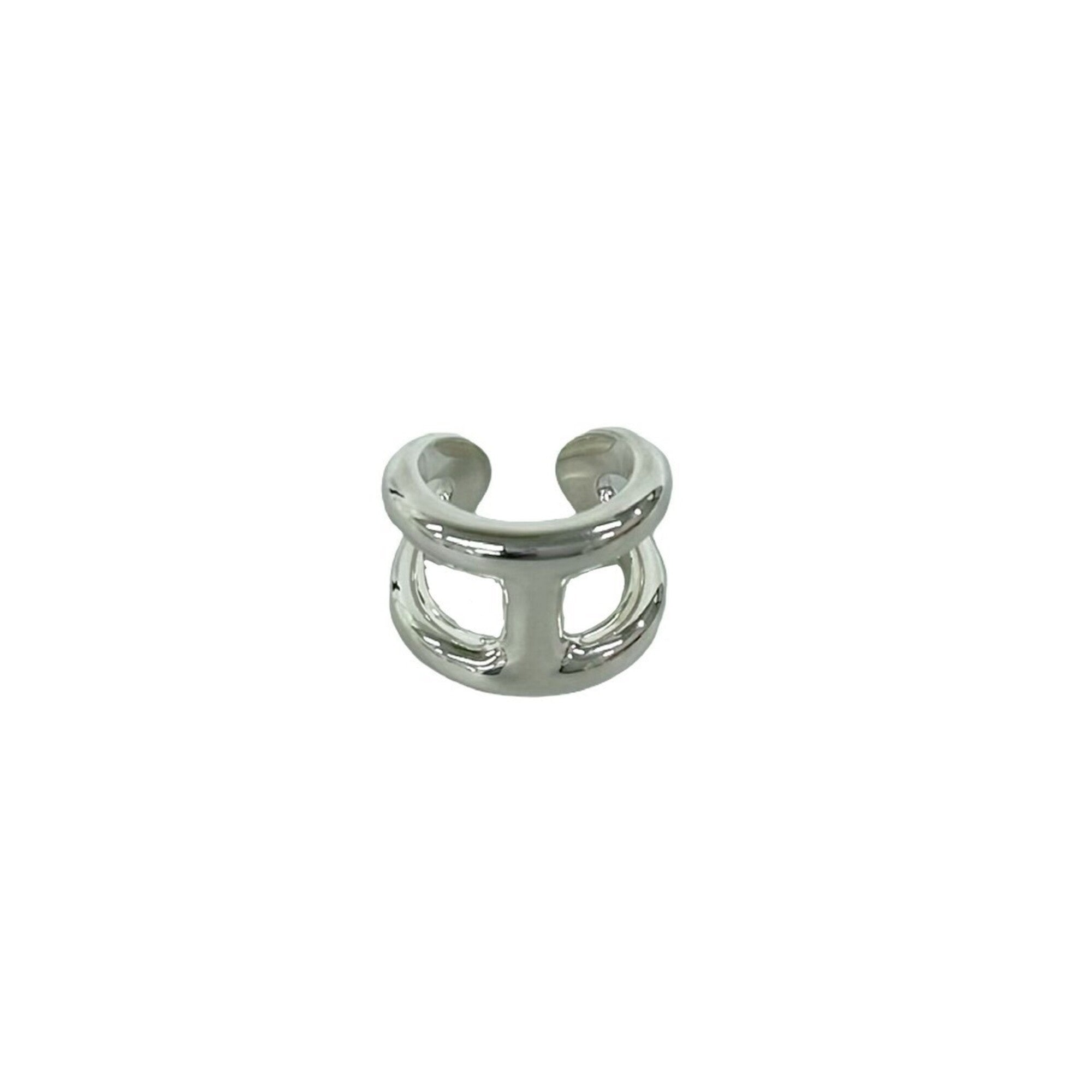 Hermes Silver Silver 925 Band Ring (Pre-Owned)