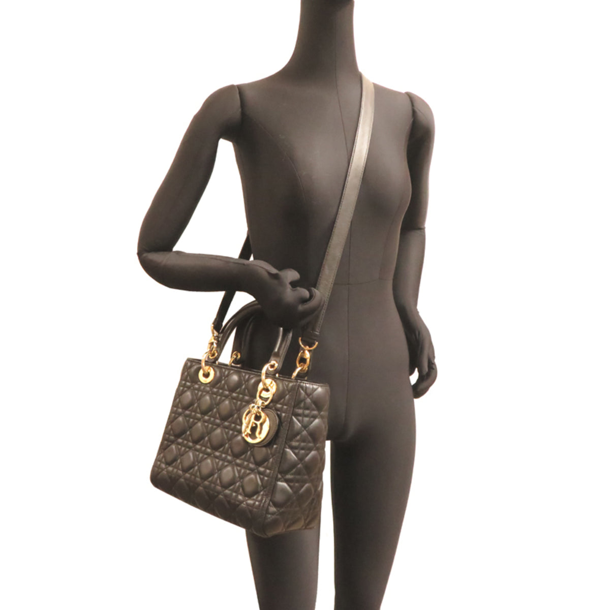 Christian Dior Black Leather Handbag (Pre-Owned)