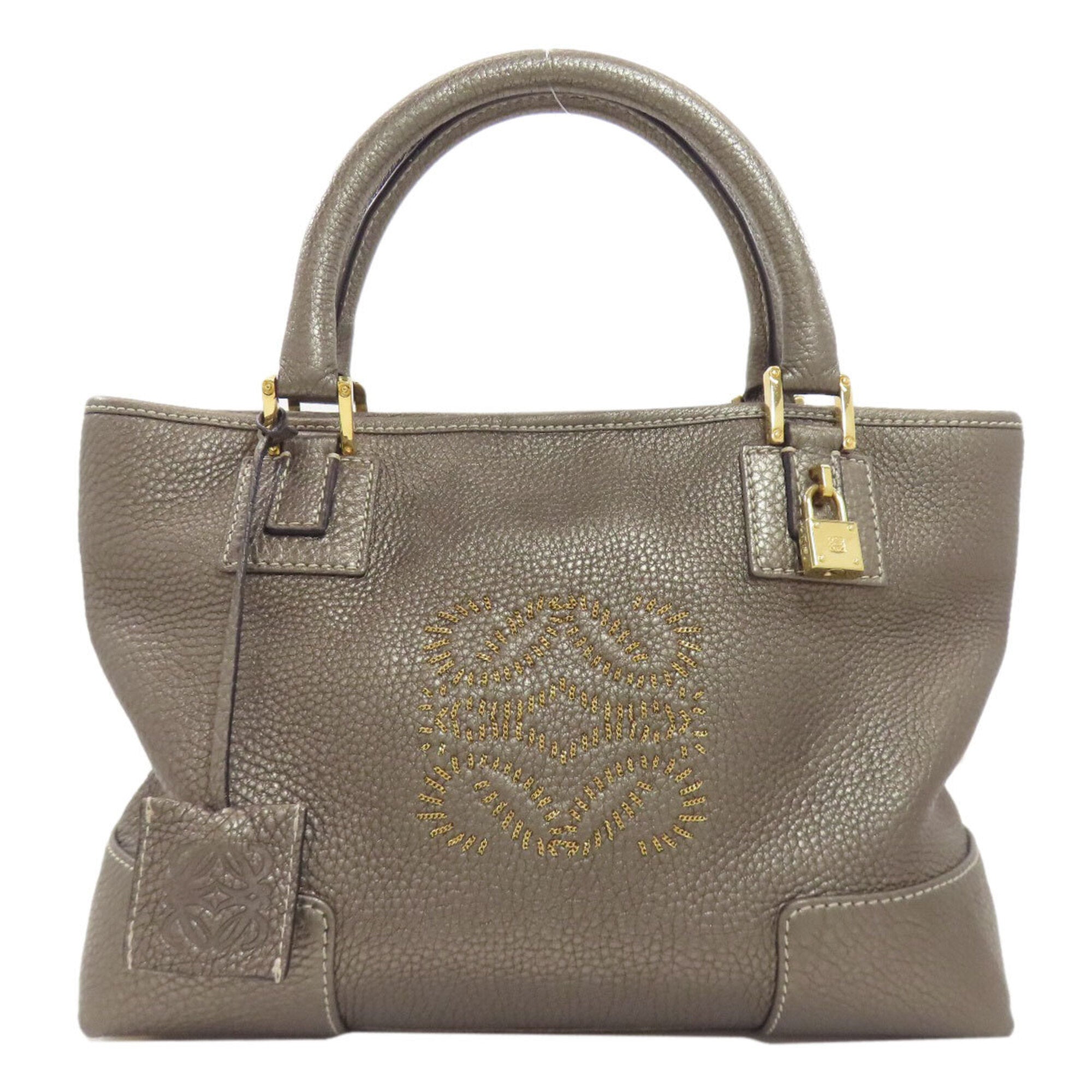 Loewe Bronze Leather Handbag (Pre-Owned)