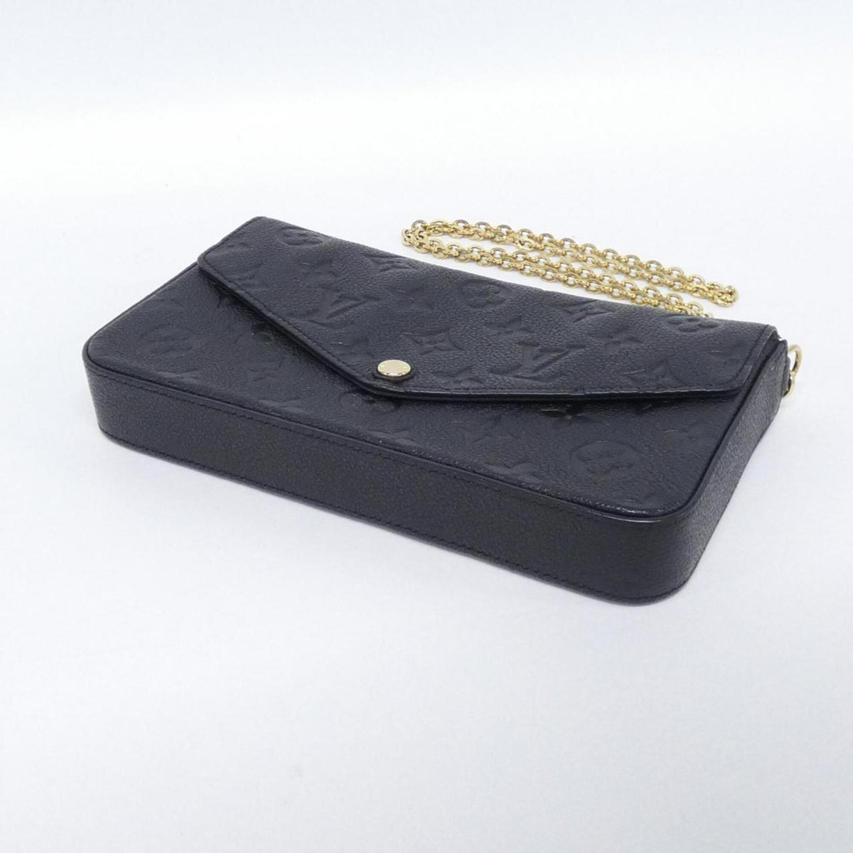 Louis Vuitton Black Leather Pochette Shoulder Bag (Pre-Owned)