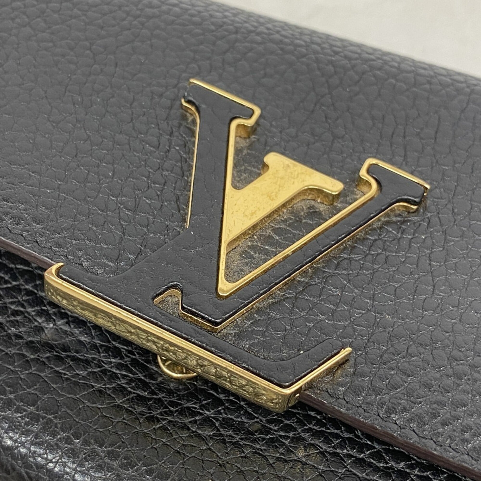 Louis Vuitton Noir Long Wallet (Bi-Fold) (Pre-Owned)