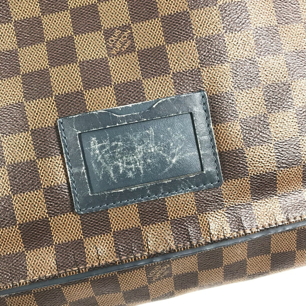 Louis Vuitton Brown Navy Damier Canvas Messenger Bag Shoulder Bag (Pre-Owned)