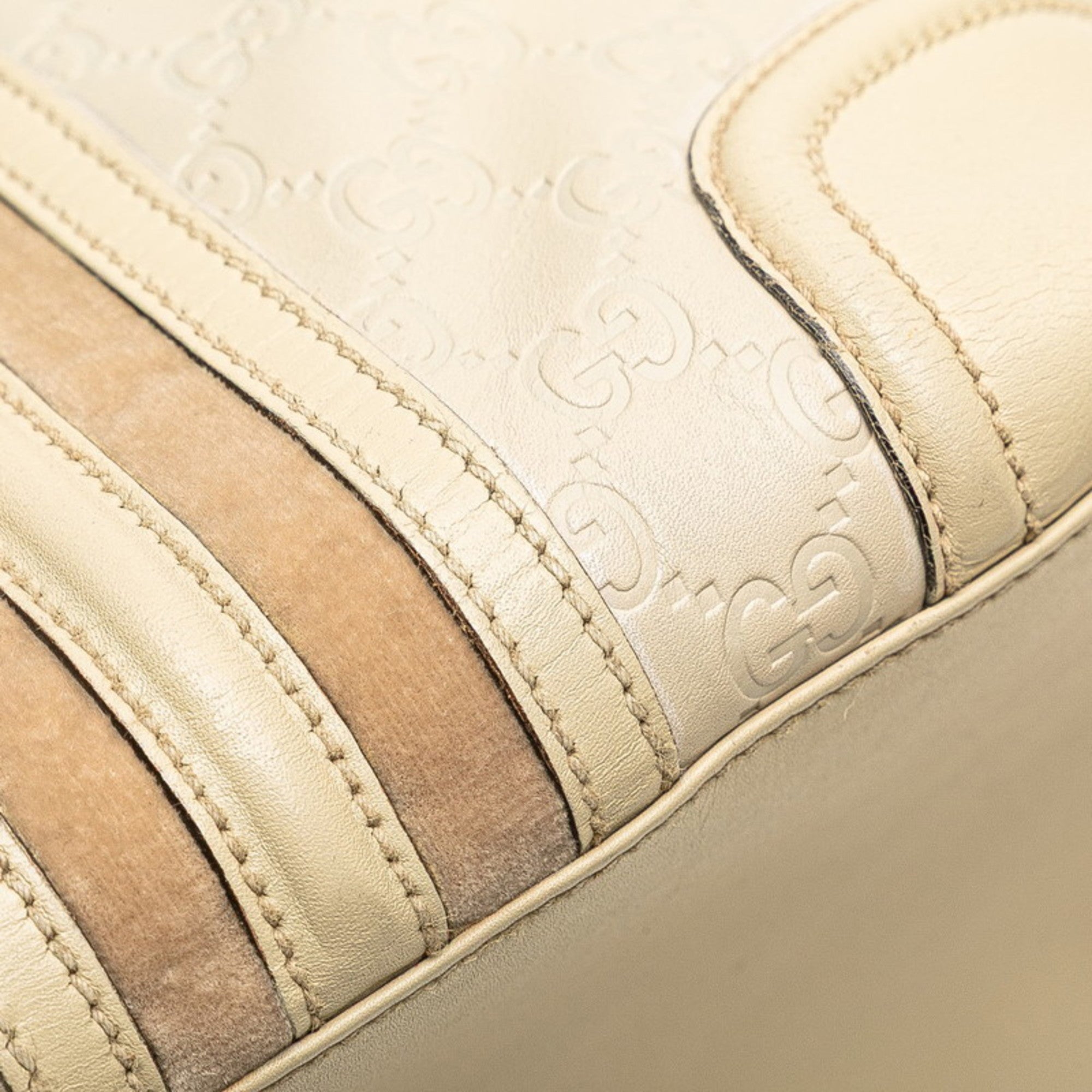 Gucci Guccissima Beige Leather Handbag (Pre-Owned)