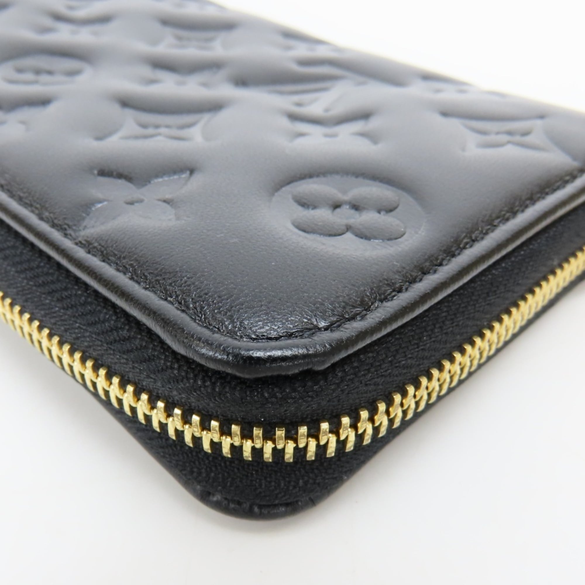 Louis Vuitton Black Noir Leather Coin Purse/Coin Case (Pre-Owned)