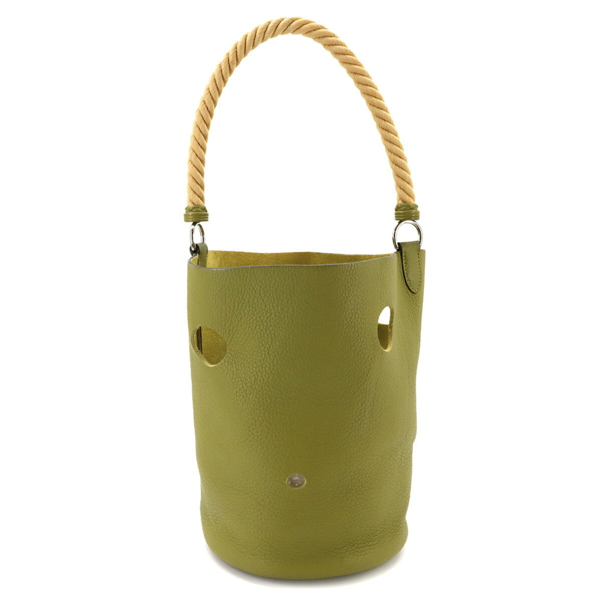 Hermes Green Taurillon Clemence Leather Handbag (Pre-Owned)