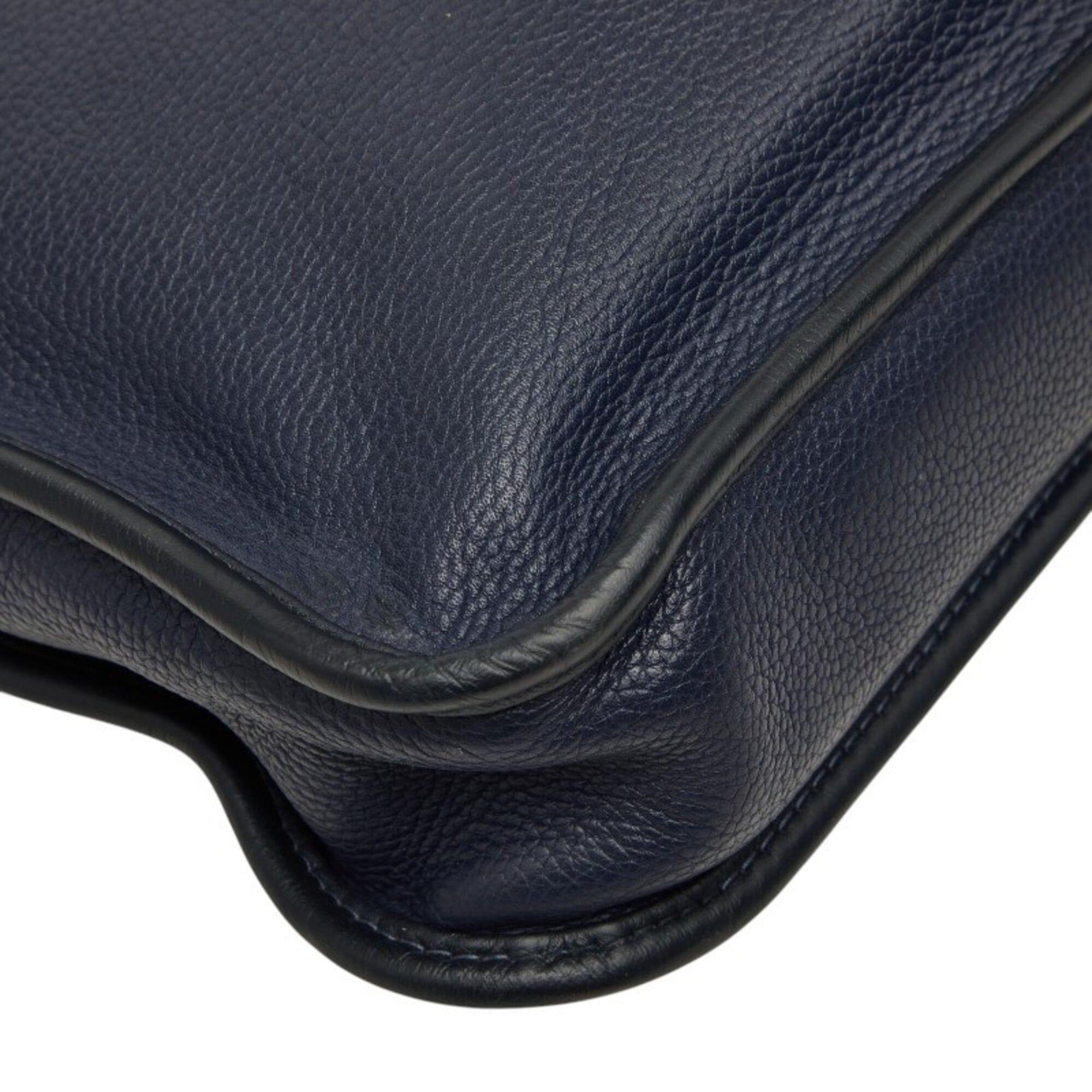 Loewe Navy Leather Briefcase Handbag (Pre-Owned)