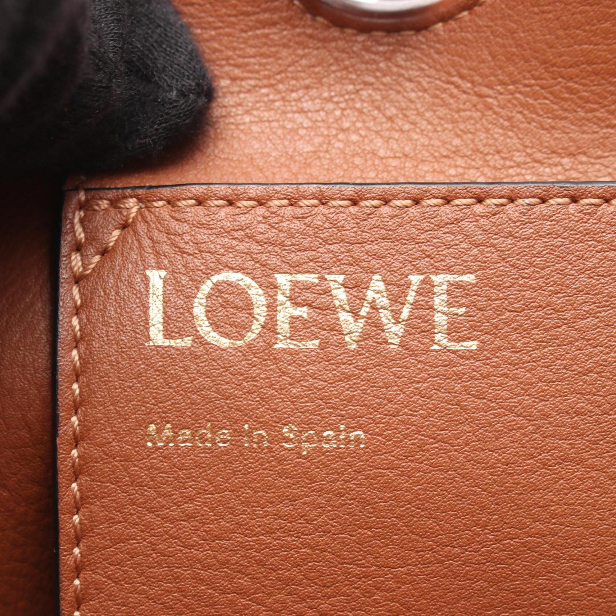 Loewe Beige Brown Canvas Handbag Tote Bag (Pre-Owned)