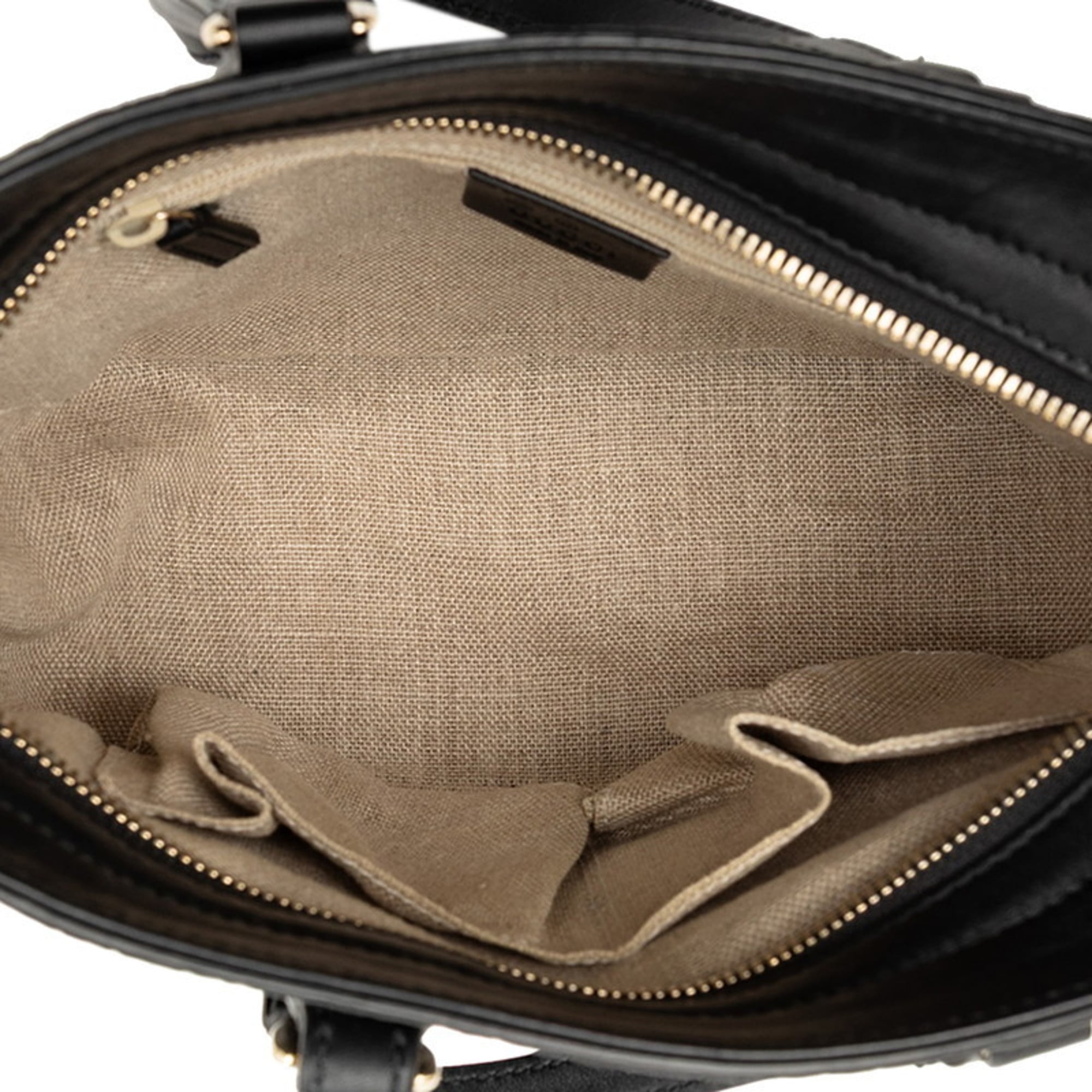 Gucci Black Leather Handbag Shoulder Bag (Pre-Owned)