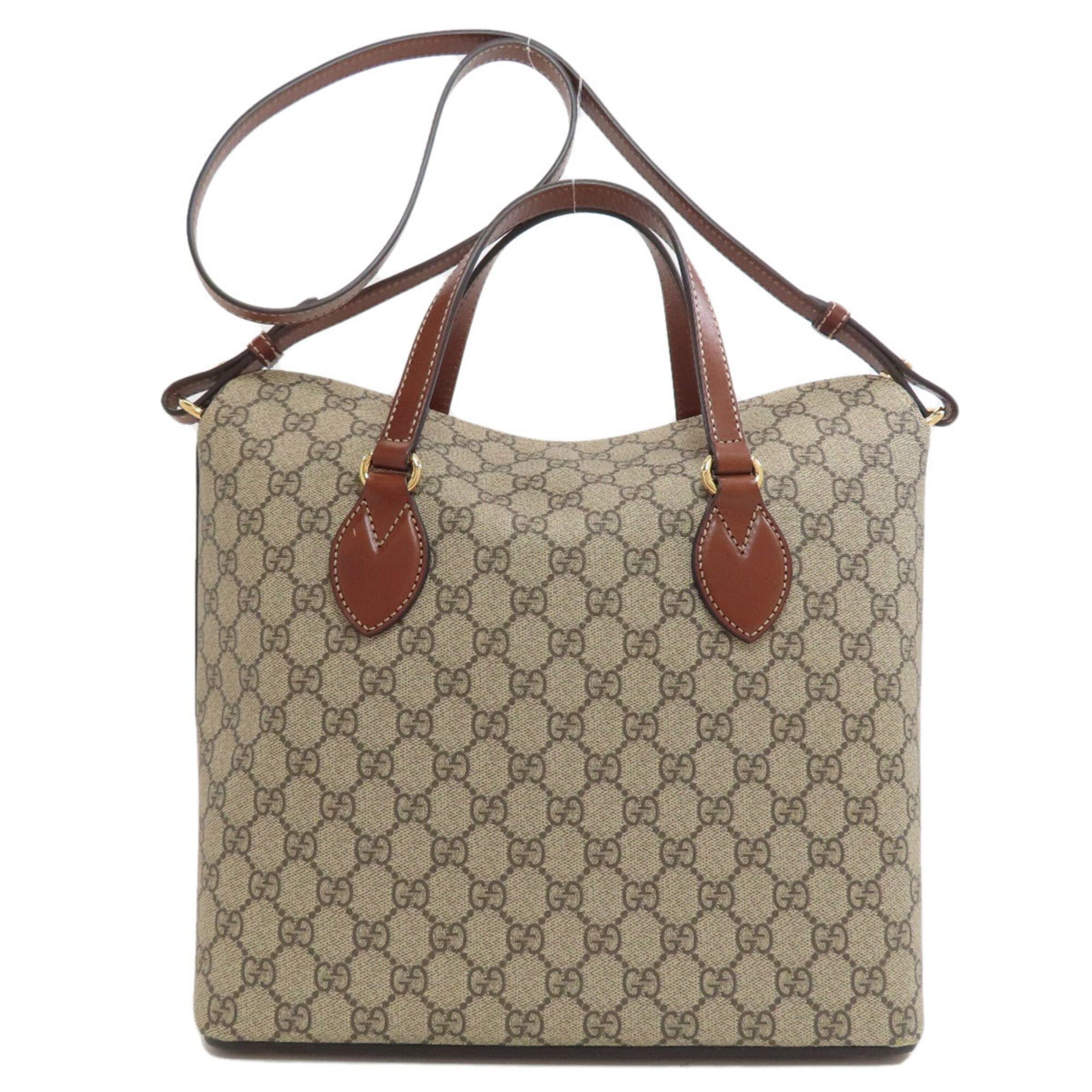 Gucci Brown Pvc Handbag (Pre-Owned)