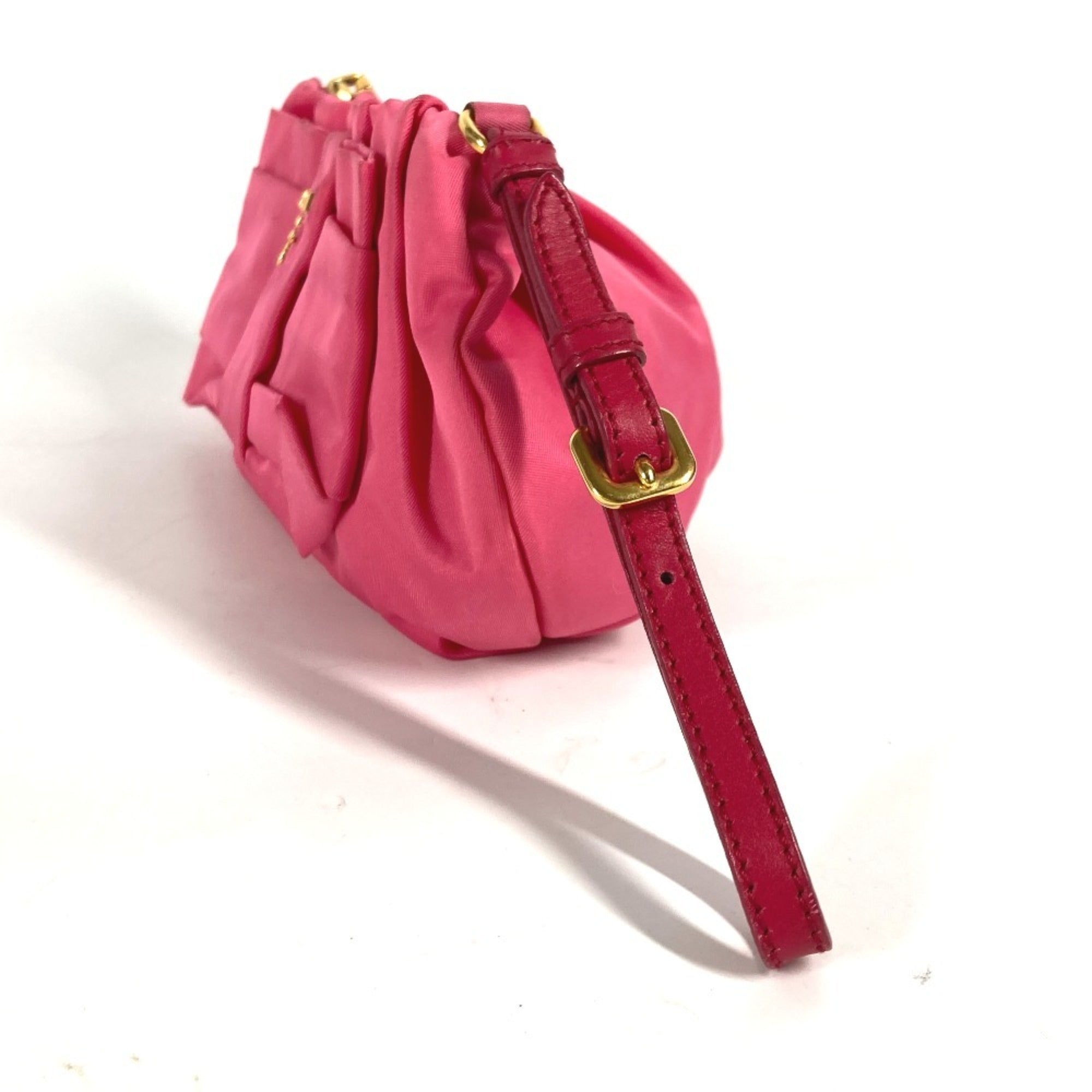 Prada Pink Bow Clutch Bag Pouch (Pre-Owned)