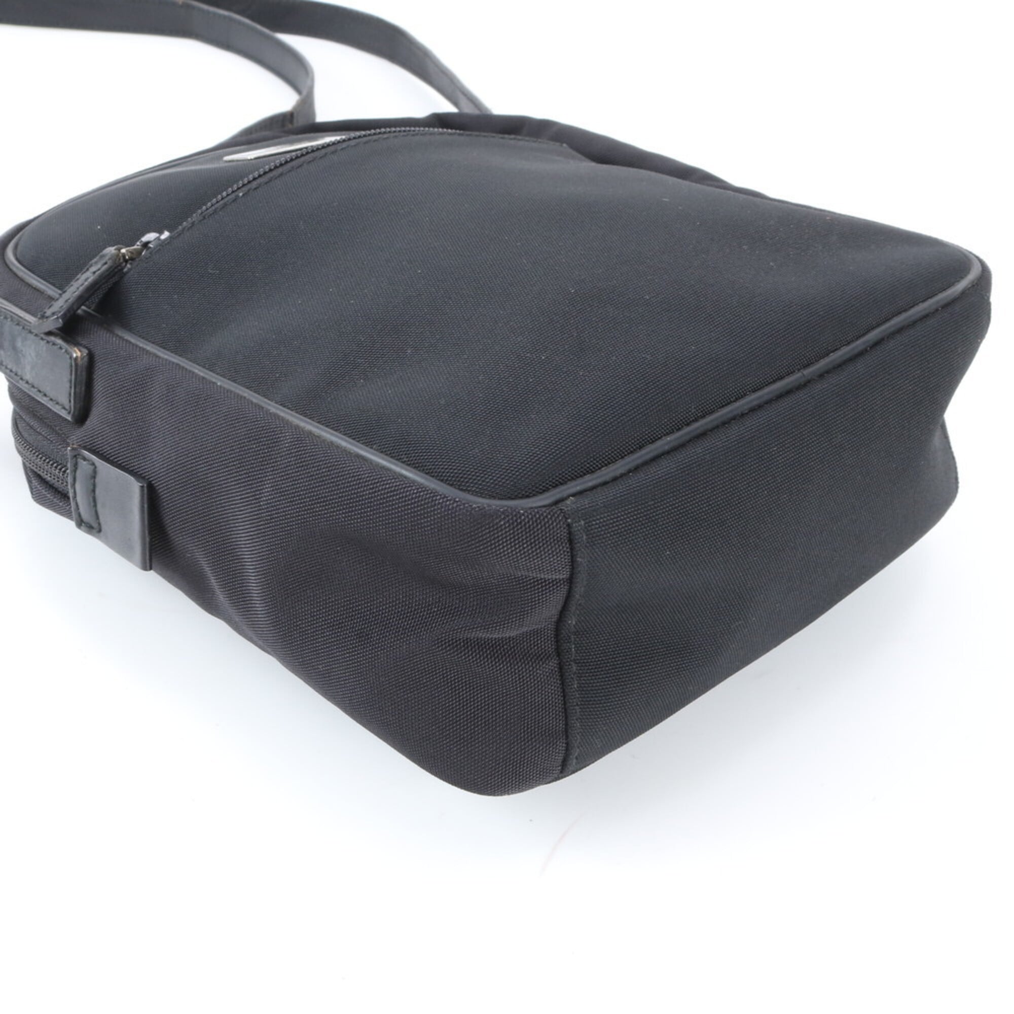 Gucci Black Leather Canvas Shoulder Bag (Pre-Owned)