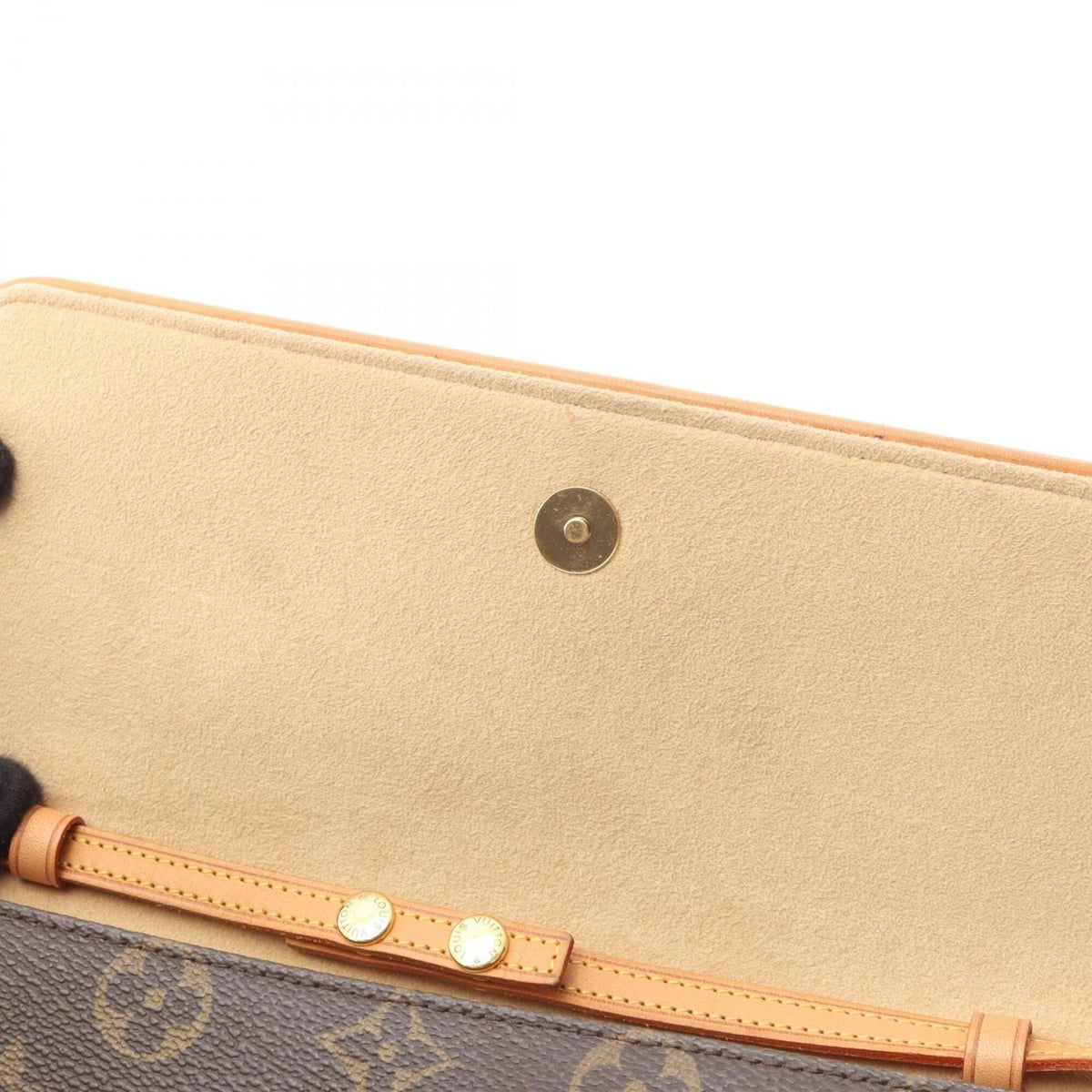 Louis Vuitton Brown Monogram Coated Canvas Leather Monogram Handbag Pochette Shoulder Bag (Pre-Owned)