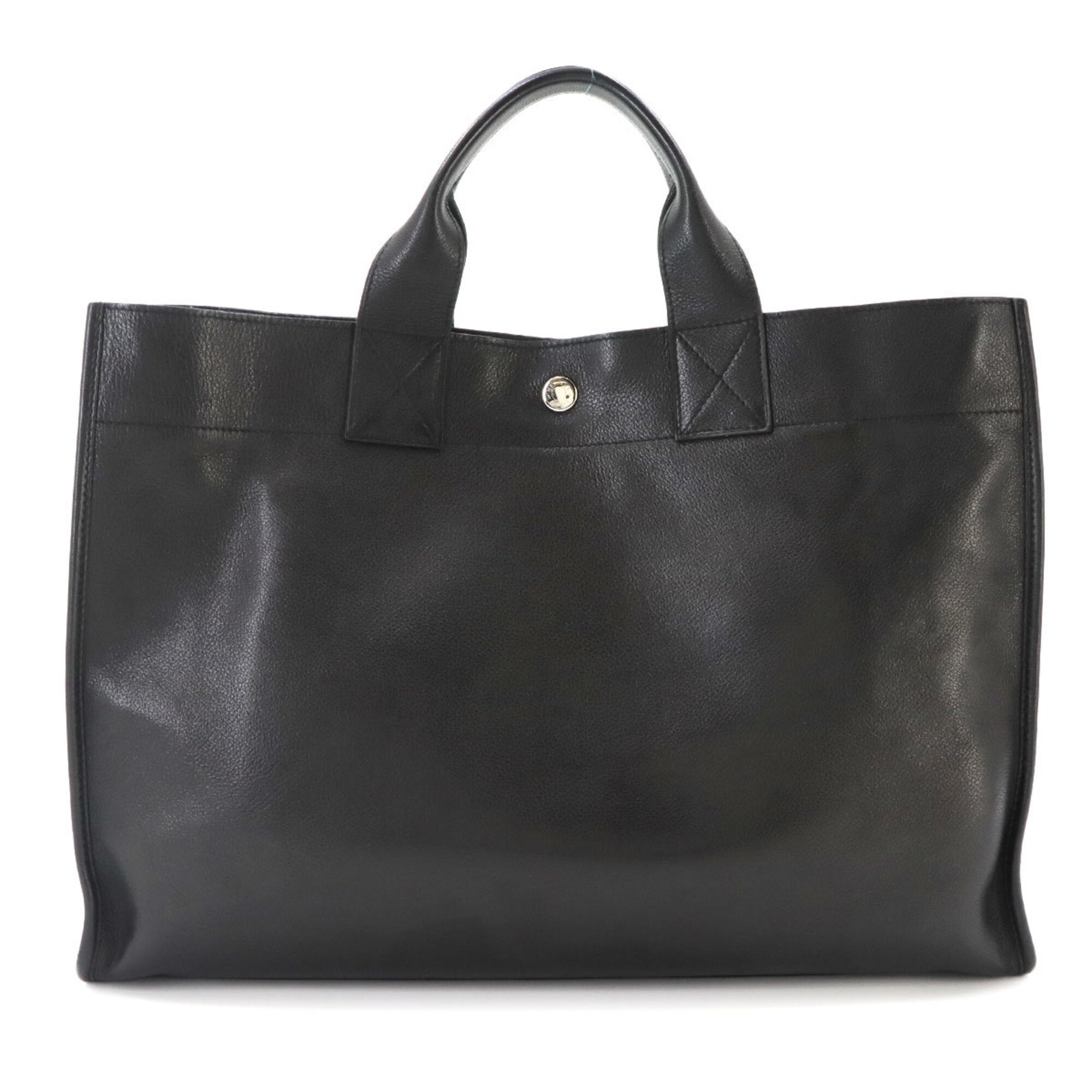 Hermes Black Evergrain Leather Handbag (Pre-Owned)