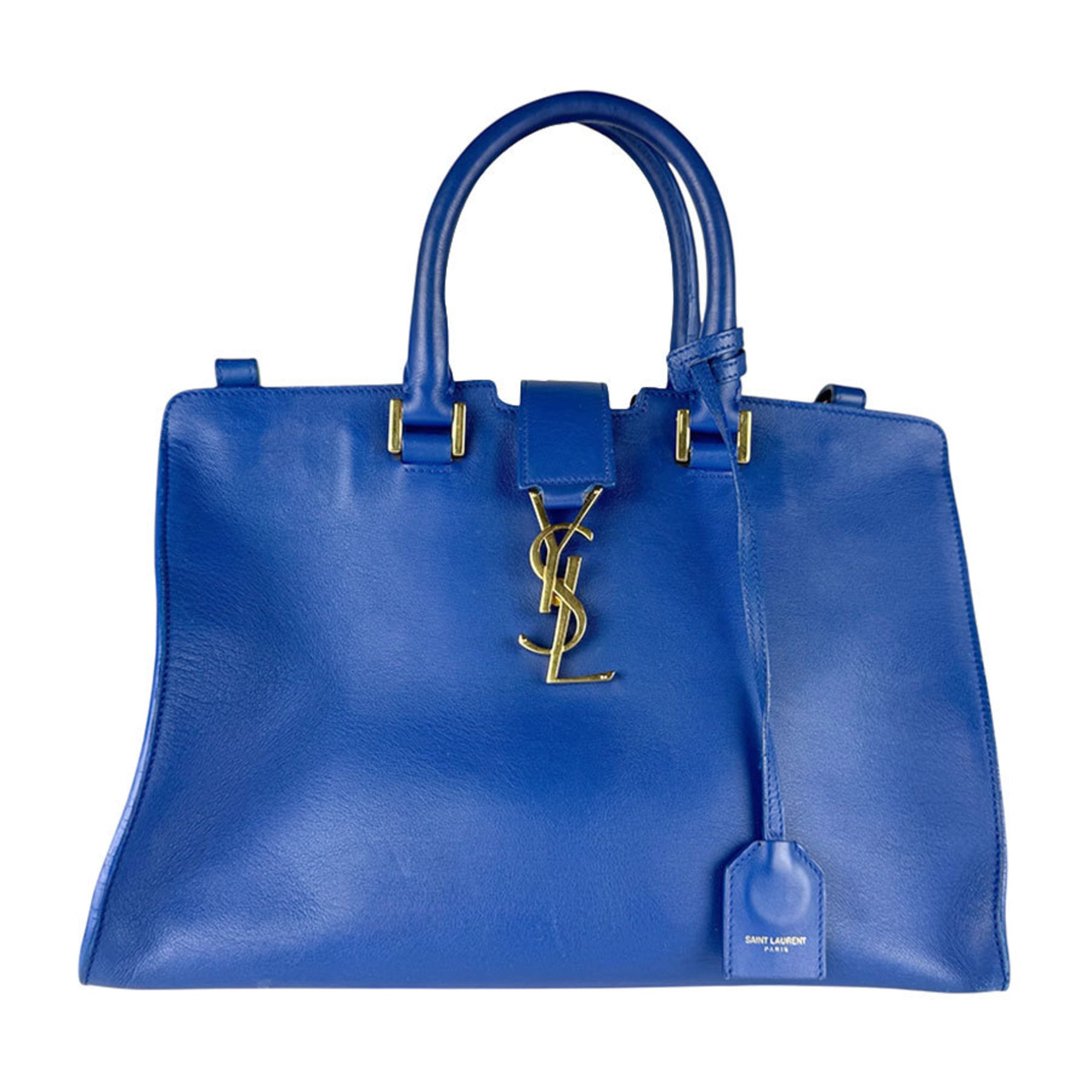 Saint Laurent Blue Leather Handbag Shoulder Bag (Pre-Owned)