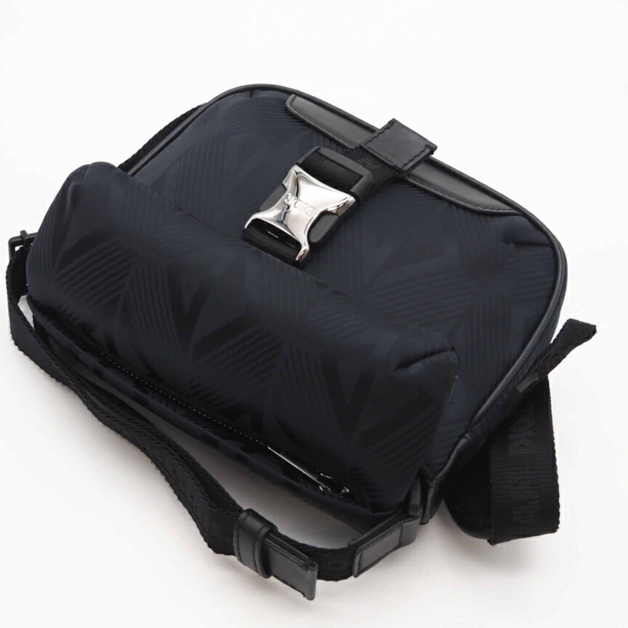 Christian Dior Navy Coated Canvas Shoulder Bag (Pre-Owned)
